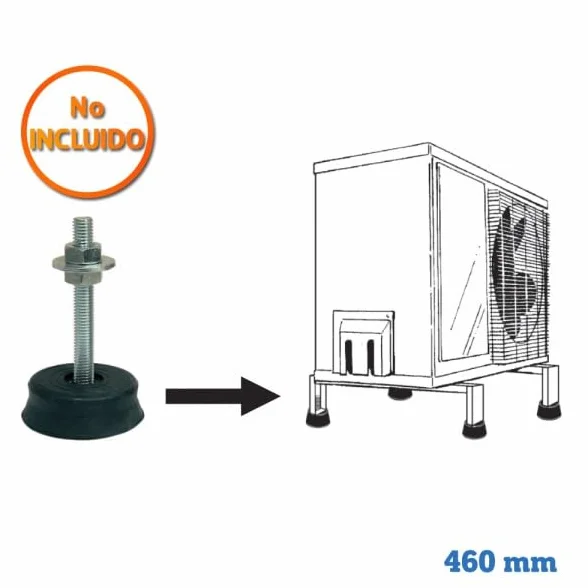 Juego soporte nivelable 460 mm Altura 250