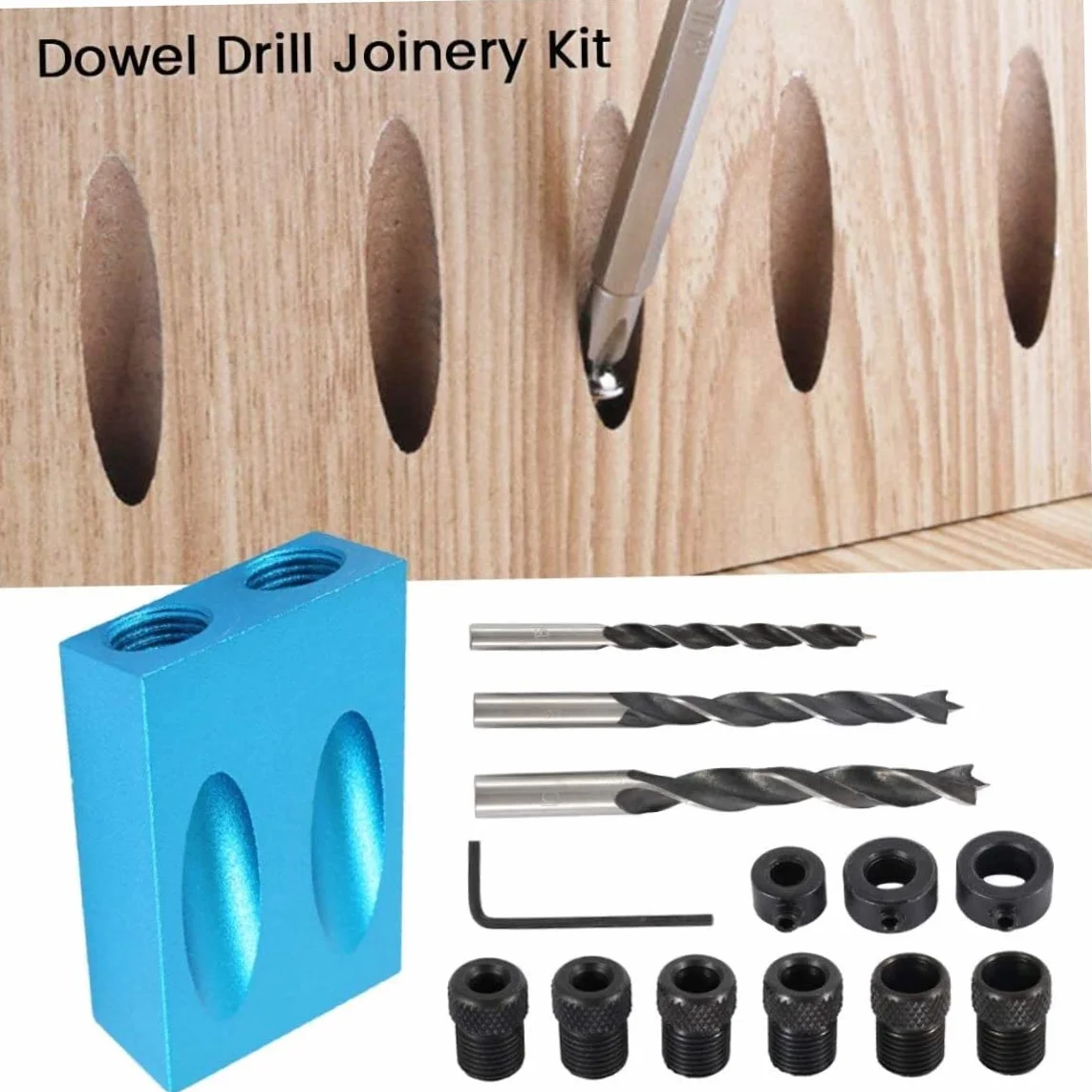 Tornillo de Bolsillo Jig Dowel Kit Carpintería Guías de Madera Ángulo