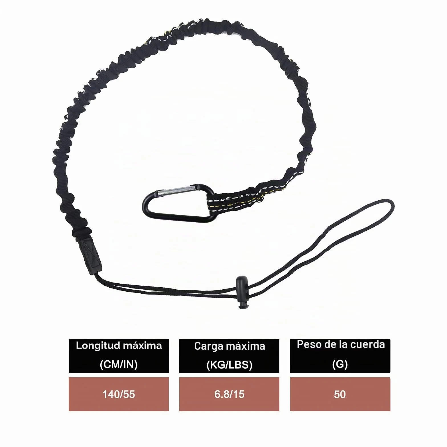 Cordon de Seguridad de Trabajo en Altura, Retractil Correa Herramientas con Mosqueton, Limite de Peso Maximo de 6,8kg Cordones Seguridad para Herramientas(6piezas)