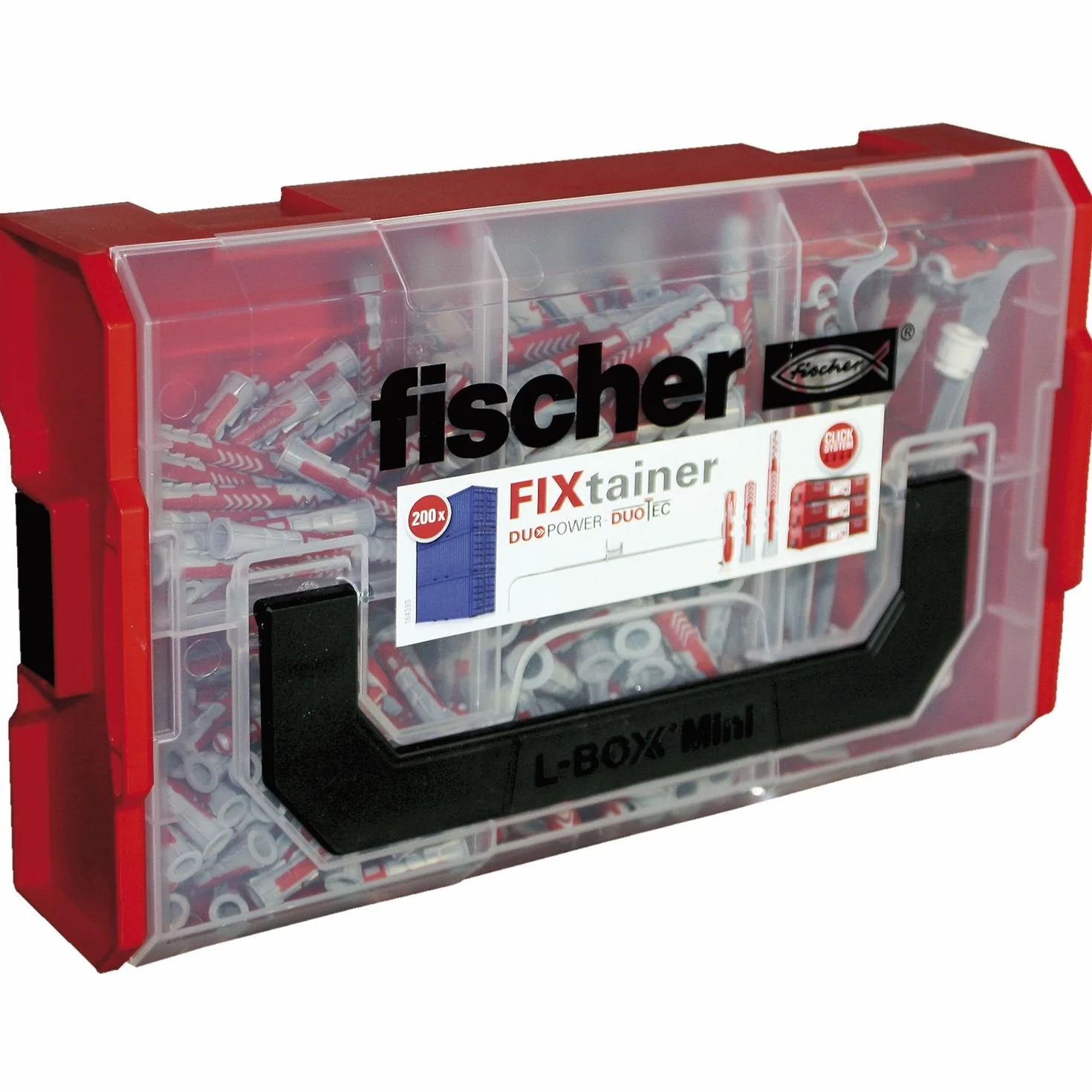 fischer caja de tacos, Rojo Y Gris, 200 uds
