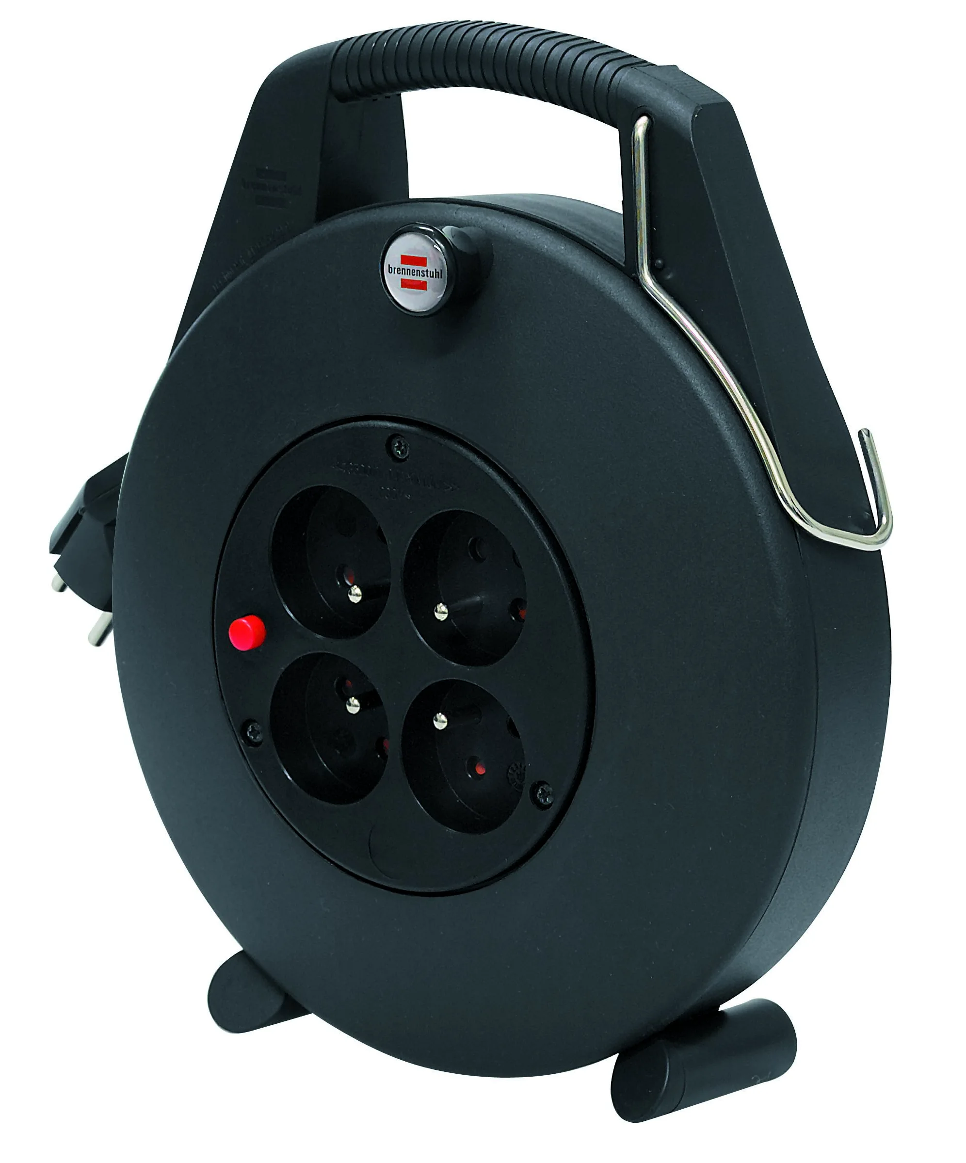 Brennenstuhl 1102701 - Comodidad línea 10m cl-x carrete eléctrico h05vv-f 3g1,0 negro
