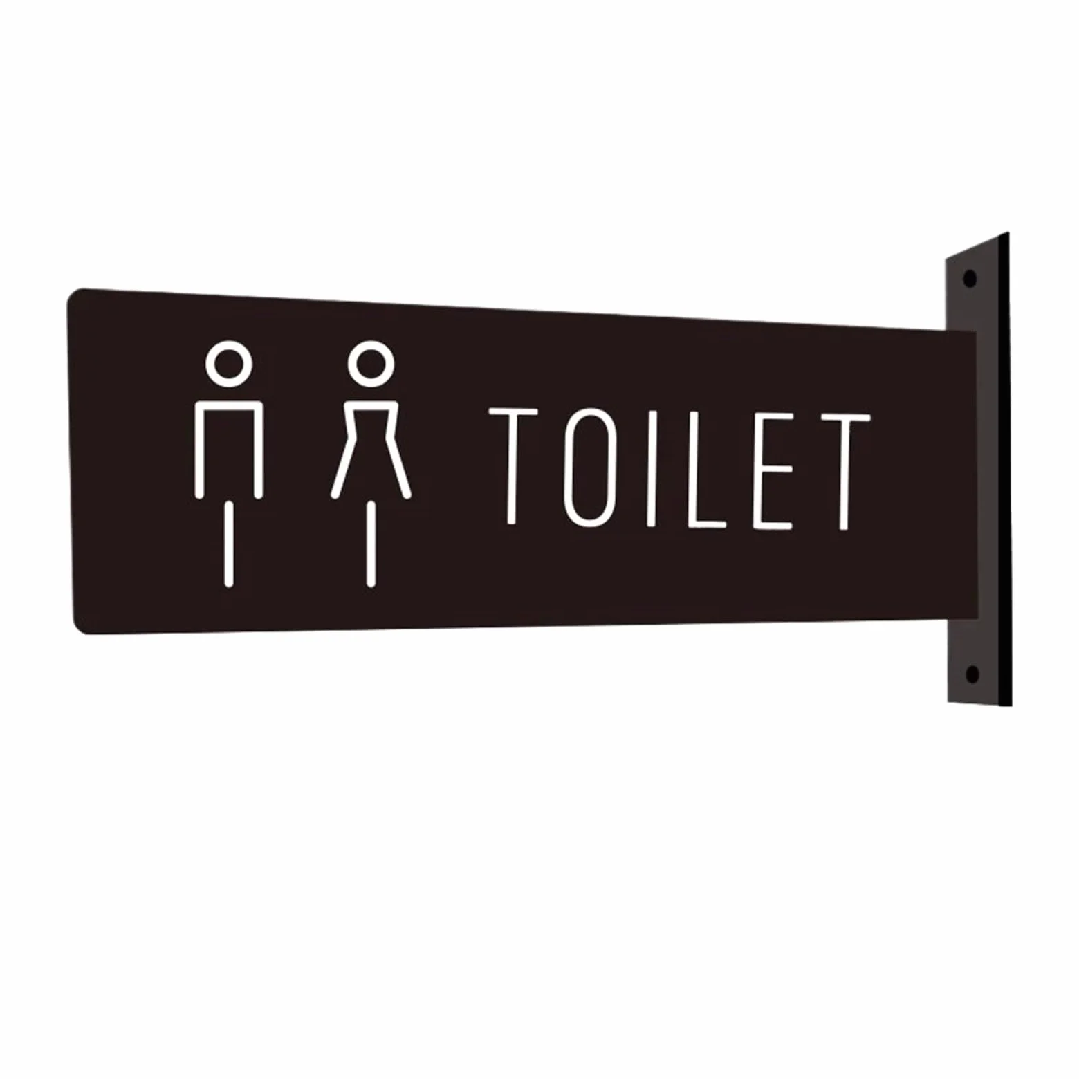 Letrero de Aseo Señal de inodoro doble cara, señales pared lateral baño, recordatorio, puerta montadas lateralmente for hombres y mujeres(1)