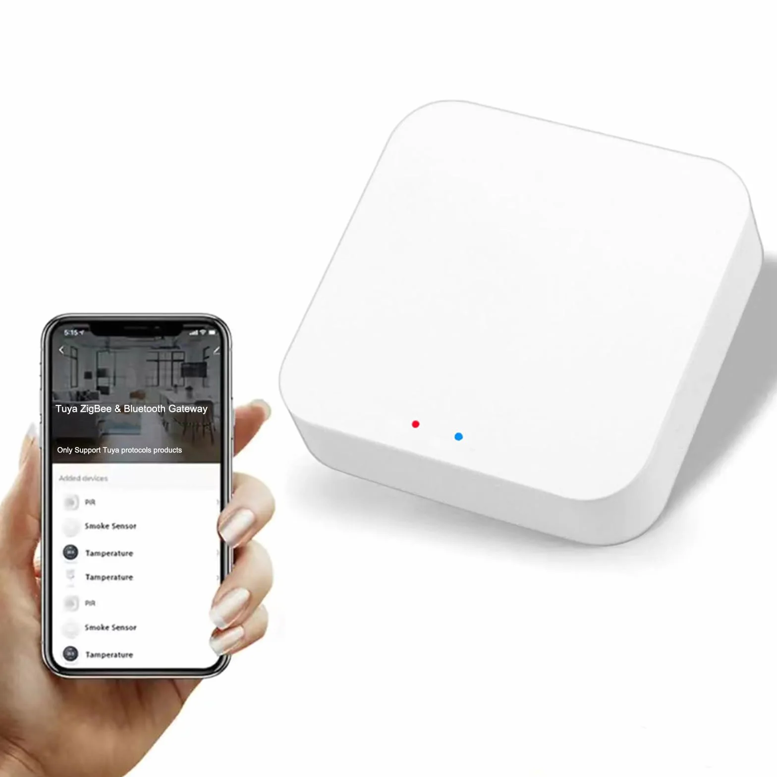 Pasarela ZigBee y Hub Bluetooth 2 en 1, Puente WiFi para Control de Automatización del Hogar, Compatible con Alexa