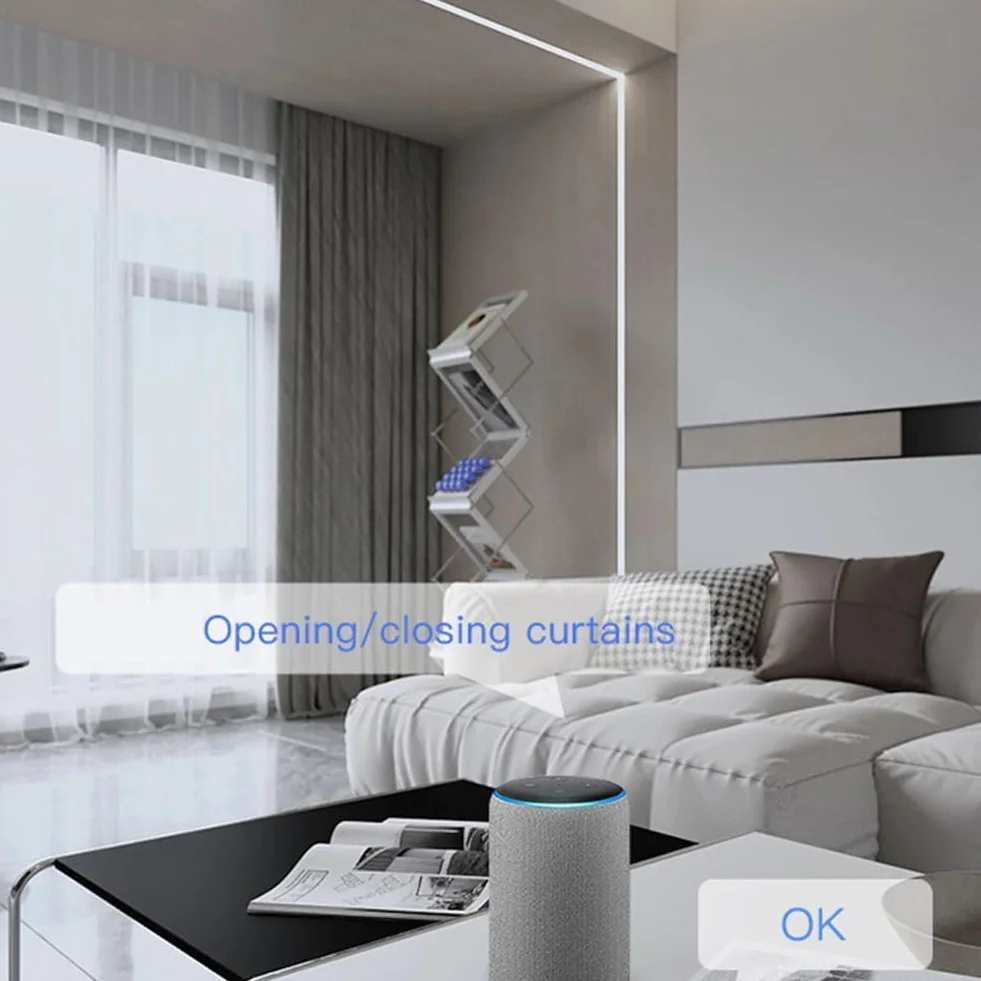 Tuya Smart WiFi Abridor de Cortina Automático Control Remoto para Alexa Home