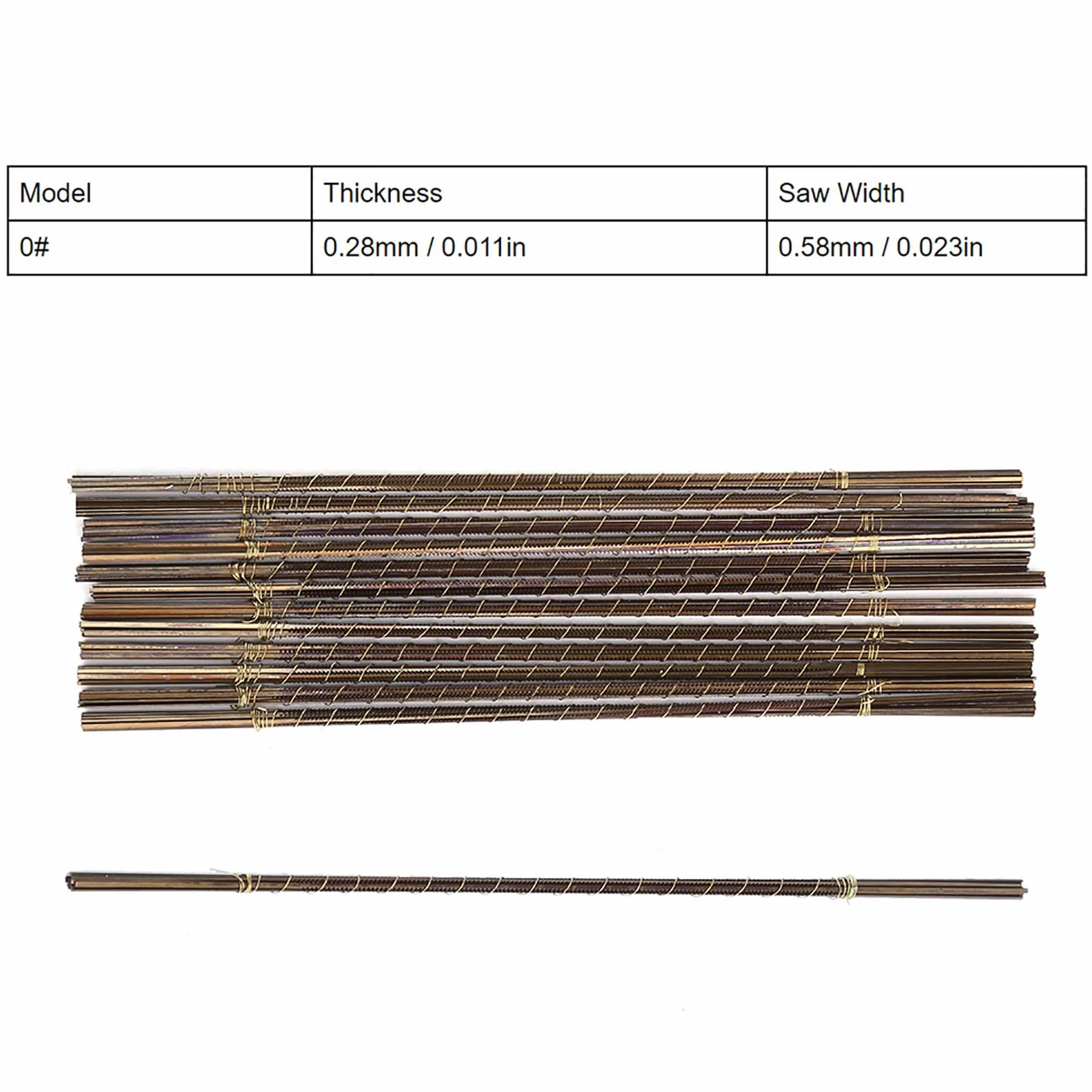 Hojas de Sierra de Calar de Corte Fino 144 uds, Dientes en Espiral, Alta Dureza para Joyería, Kit Profesional