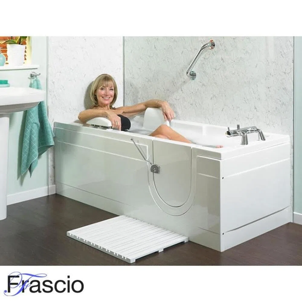 Bañera con puerta y asiento, modelo 17, medida 170 x 70 cm, versión izquierda, color blanco