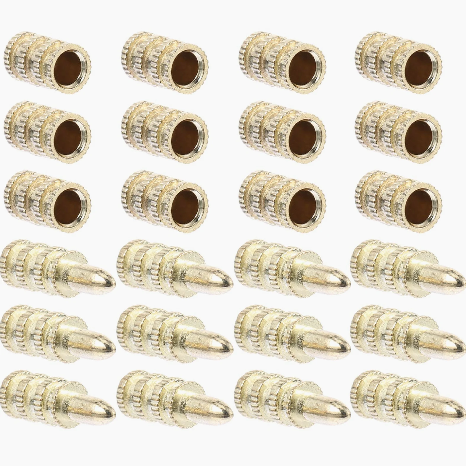 POPETPOP Escritorio Conector Perno de La Tabla de La Tabla de Alineadores Pin de Alineación Pines Hardware Hardware Pines de Latón con Insertos Roscados para Madera