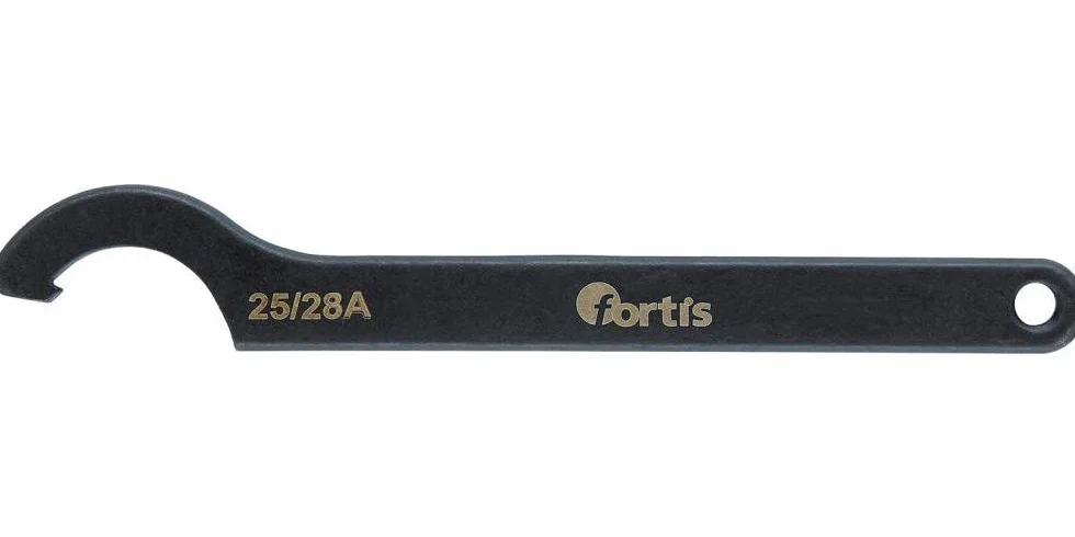 Fortis - Llave de gancho Llave Fontaneria (DIN 1810 A, 110-115 mm, con pico)