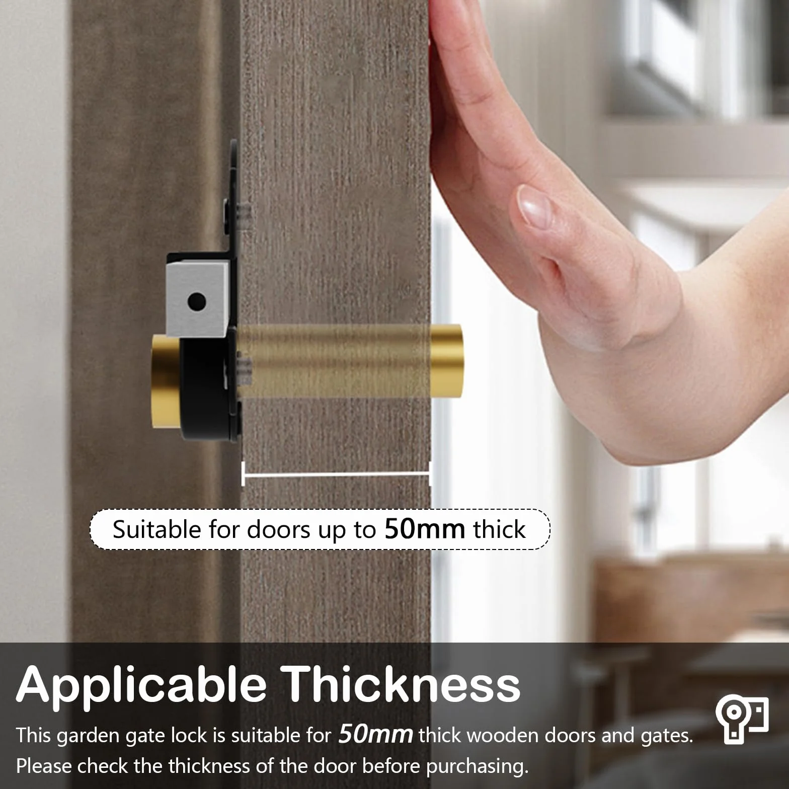 Cerradura Puerta, Cerradura Puerta Interior con Cilindro de Bloqueo de 50 mm Doble Bloqueo de Acero Inoxidable con 5 Llaves para Puerta de Metal Puerta de Madera Entradas de Casas Dormitorios