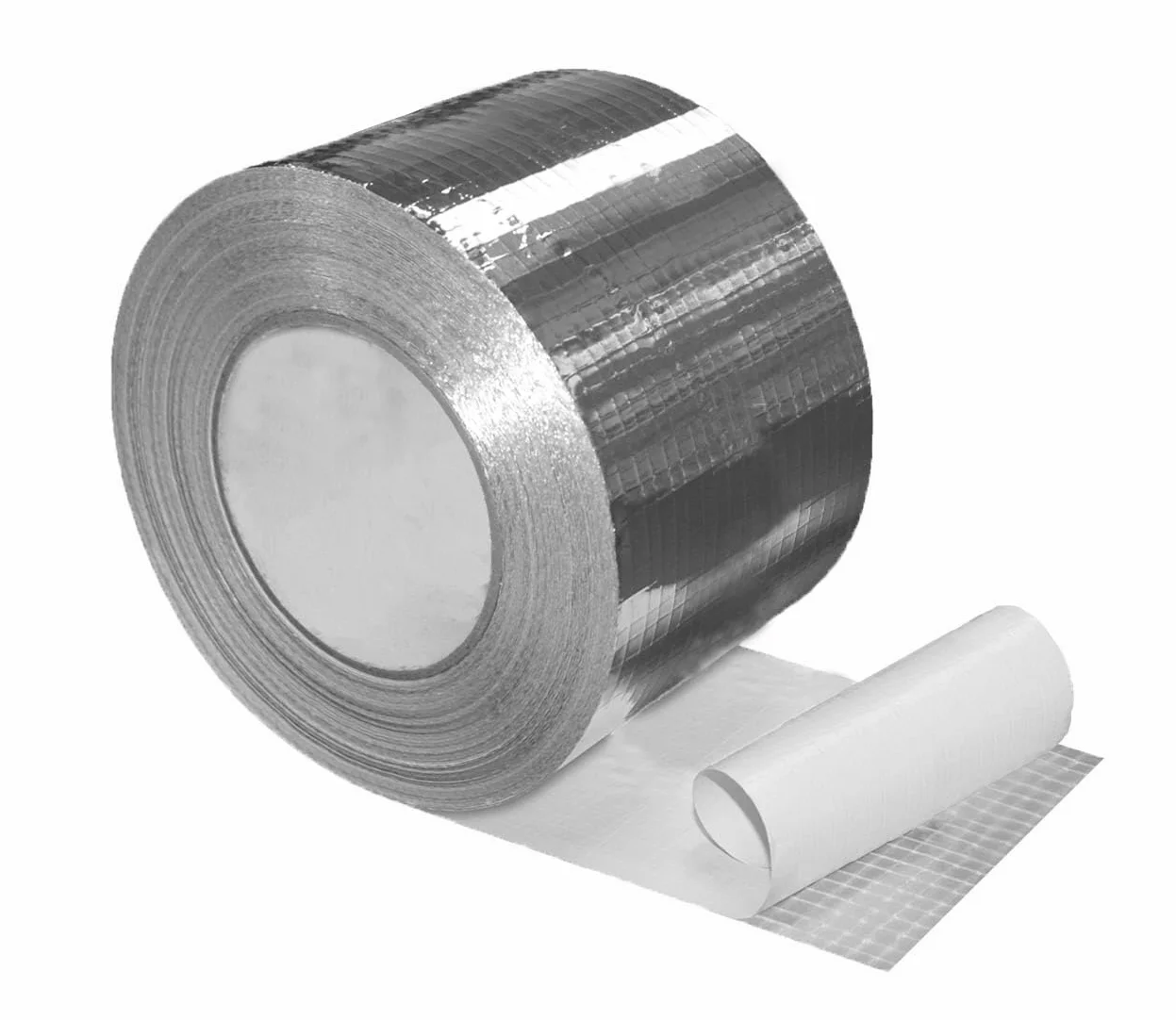 ALU TAZ Cinta Adhesiva de Aluminio Reforzado con Malla 100mm x 50m para Sistemas de Ventilación y Aire Acondicionado, Banda Adhesiva de Sellado Reforzado, Aislamiento