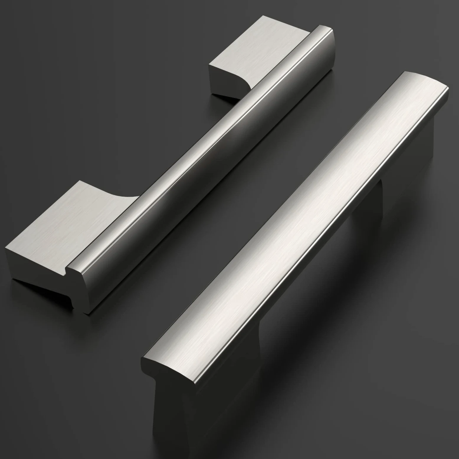 Amerdeco 10 Piezas Tiradores de Cocina 96mm Plata para Armarios y Cajones - Aleación de Zinc - UK0048
