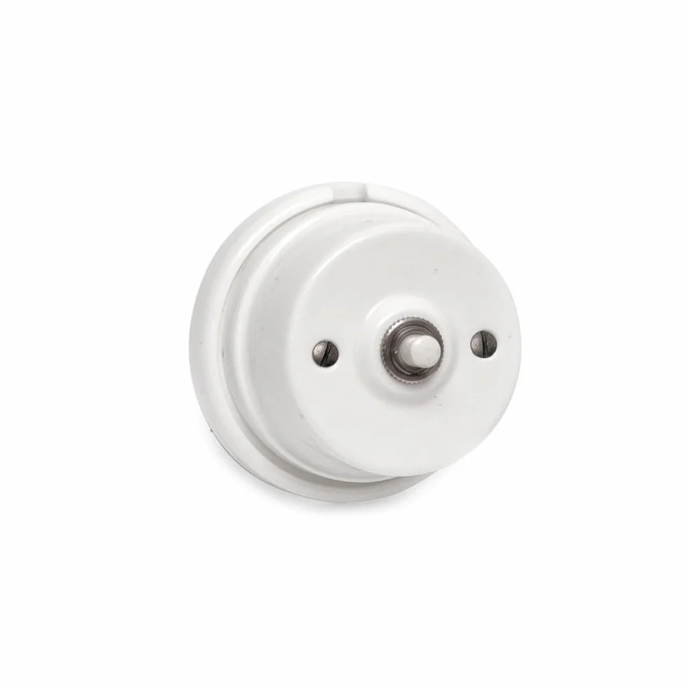 EDM 43753 Mecanismo Pulsador Timbre Porcelana Serie Vintage 10A, Multicolor, 250V