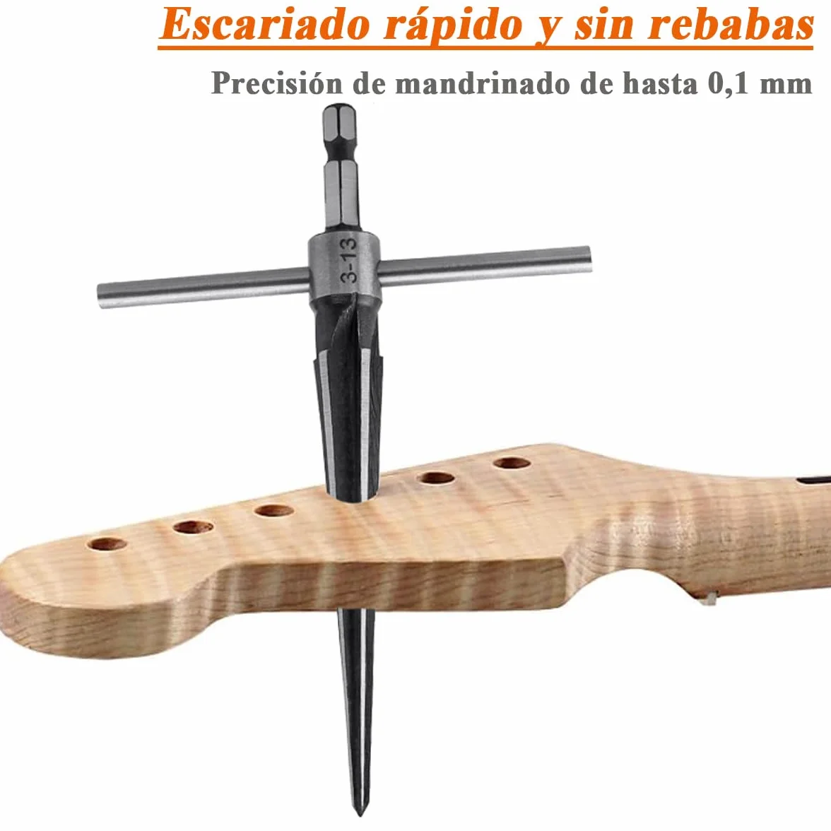 Escariador Cónico Hexagonal 3-13mm 5-16mm Treki Herramienta de Mano en Forma de T