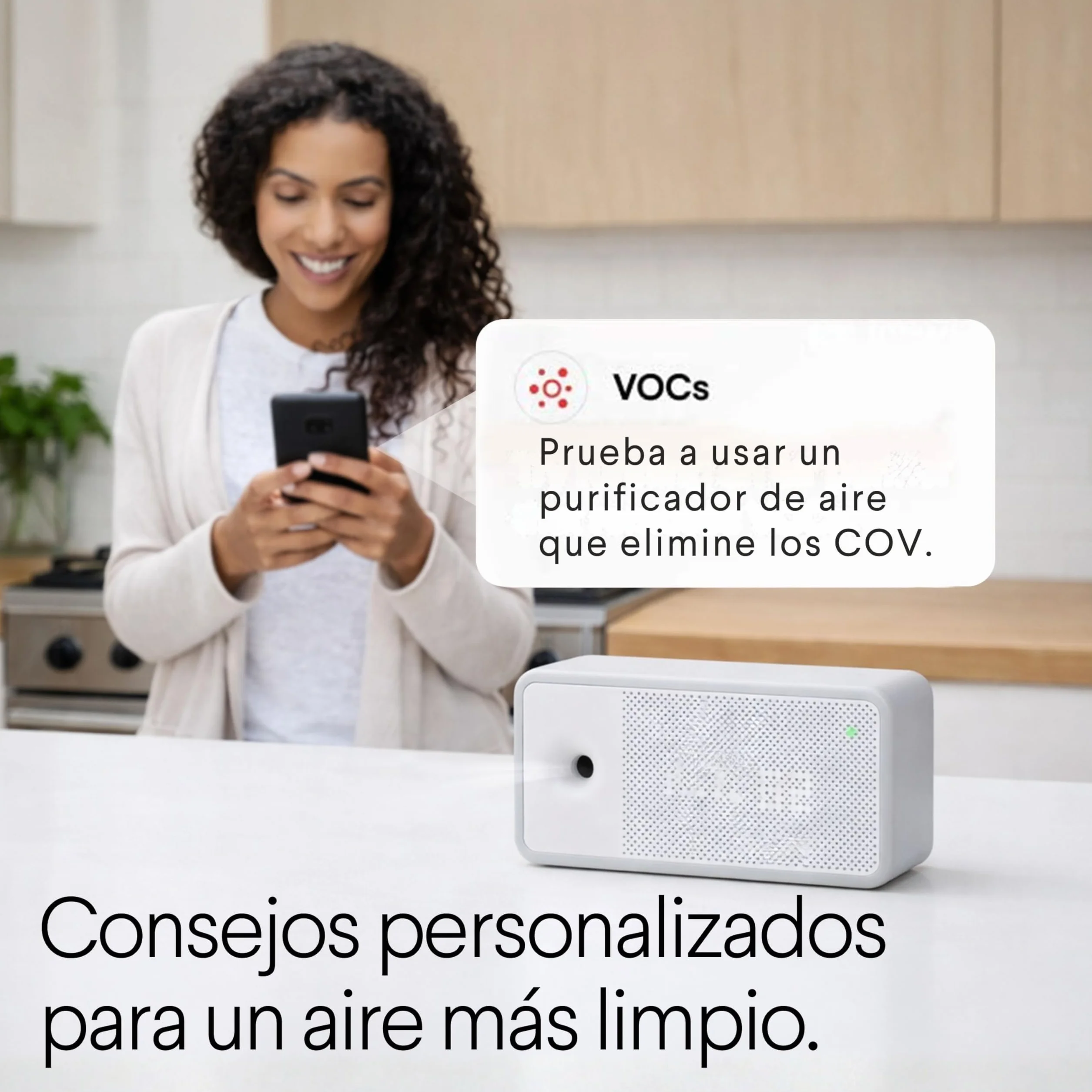 Awair Element Smart Monitor de Calidad del Aire – Sensor Profesional CO2, PM2.5, VOC & Temperatura, Seguimiento de la Contaminación Interior, App iOS & Android, CREA un Ambiente Doméstico Saludable.