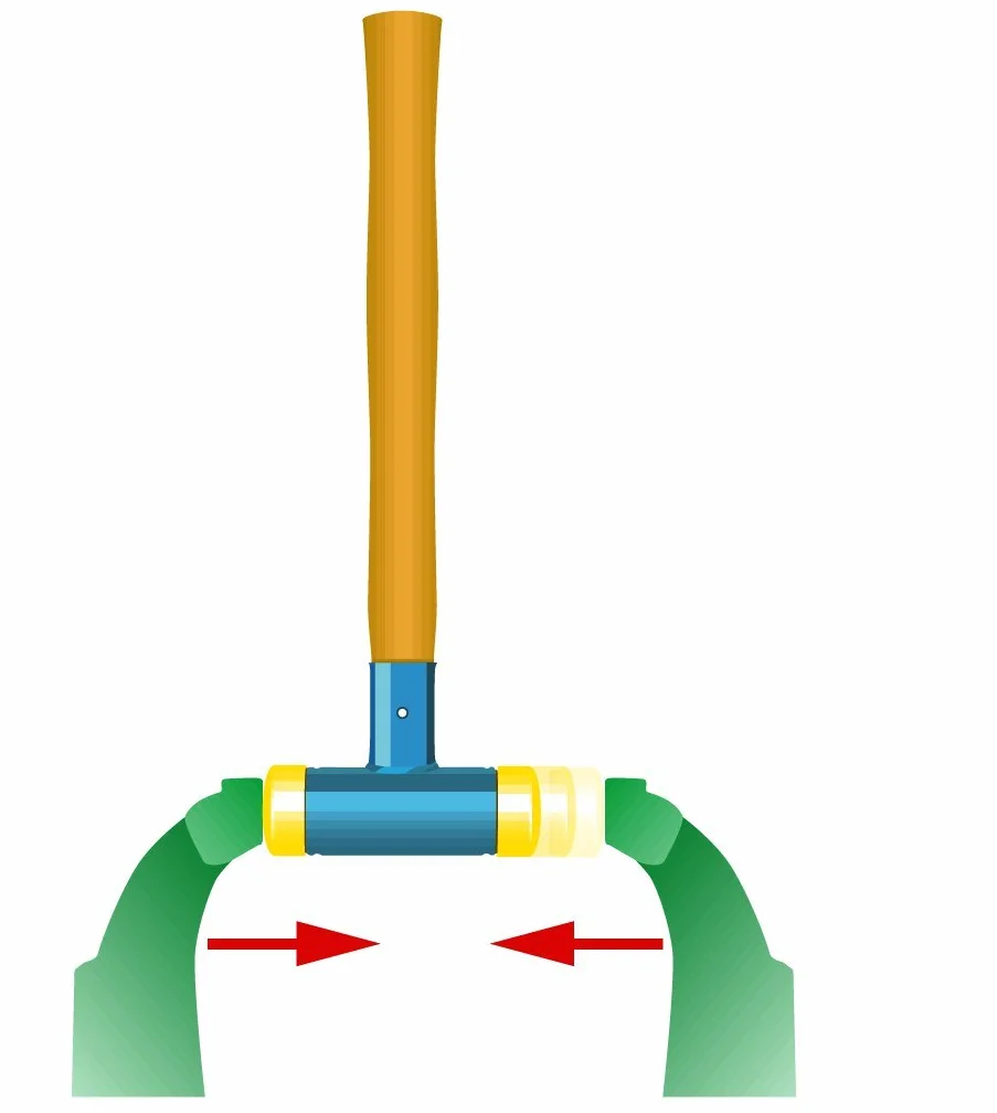 Wiha Martillo de cara blanda sin contragolpe, semiduro con tubo de acero, cabezal redondo 35, 300 mm (02124)