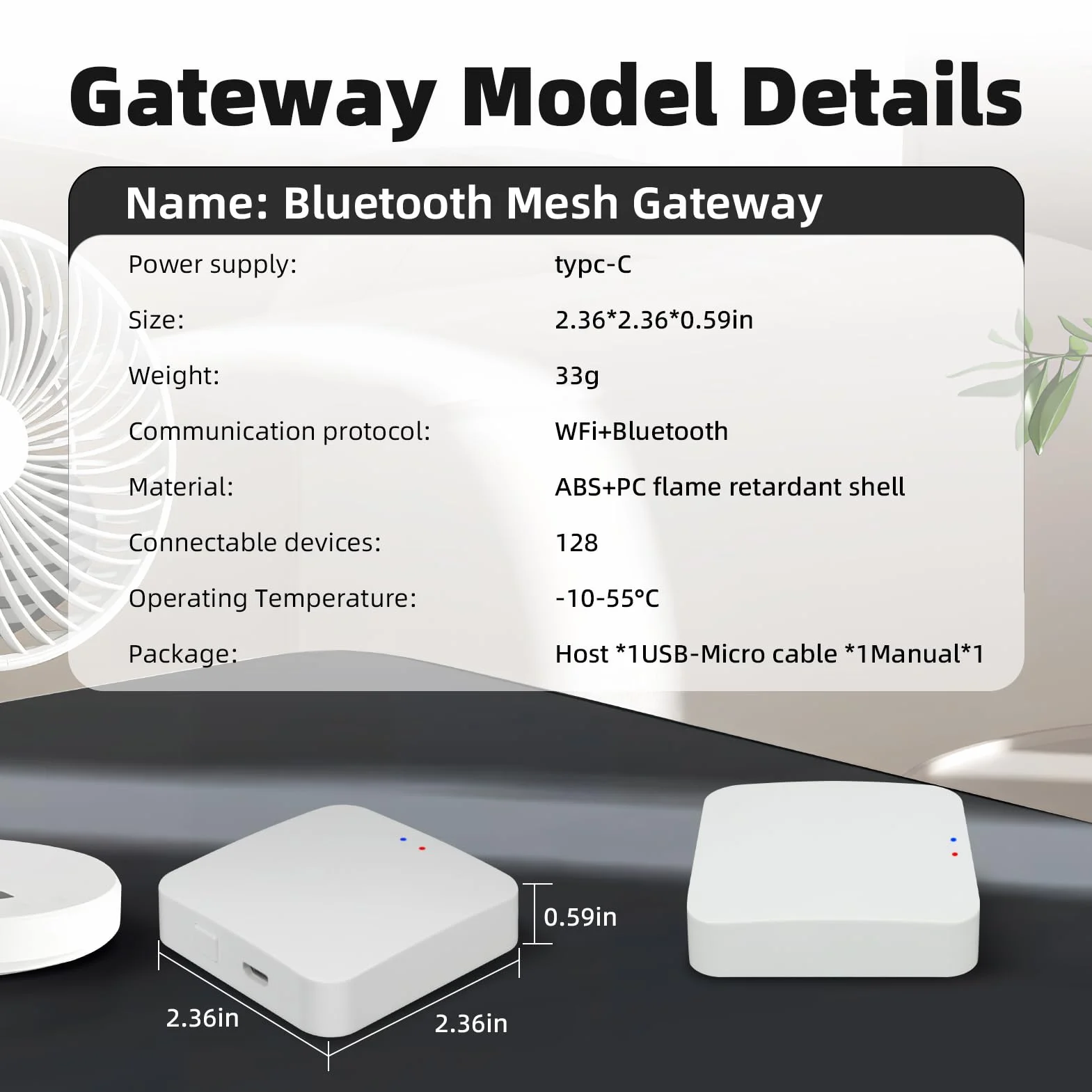Tuya Gateway, Smart Life App Control, Tuya Bluetooth Gateway conecta cualquier dispositivo inteligente Tuya compatible a tu red Wi-Fi para desbloqueo remoto