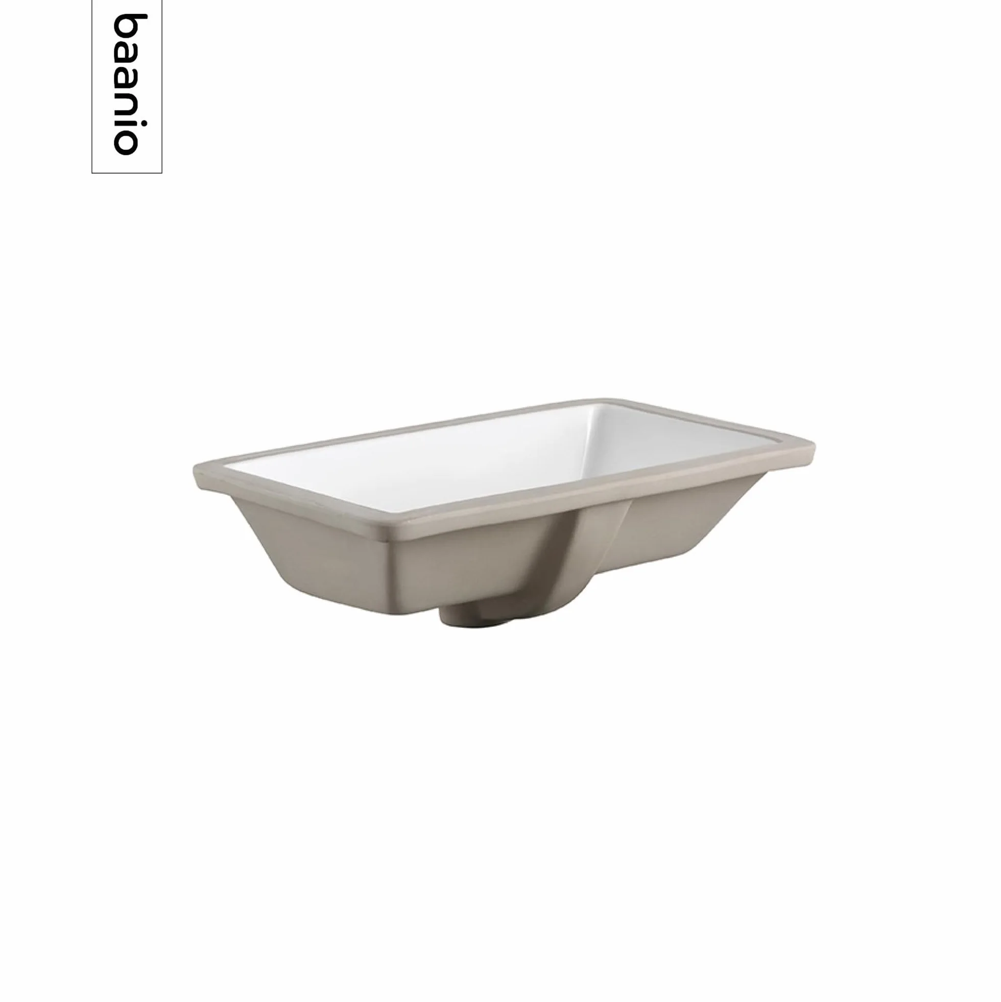 Maro - Lavabo Bajo Encimera 53 cm - Cerámica Blanco Brillo - Con Rebosadero - Certificado CE