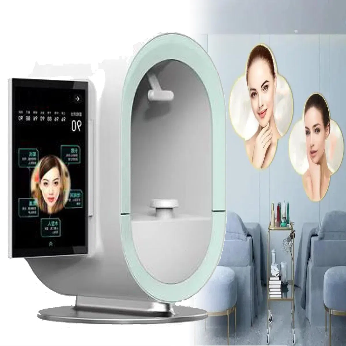 Analizador de Humedad de la Piel 3D, detección y análisis de la Piel Facial, analizador de Humedad de la Piel 3D, análisis de sepidermis/Profundidad y Frontal/Lateral del Rostro B