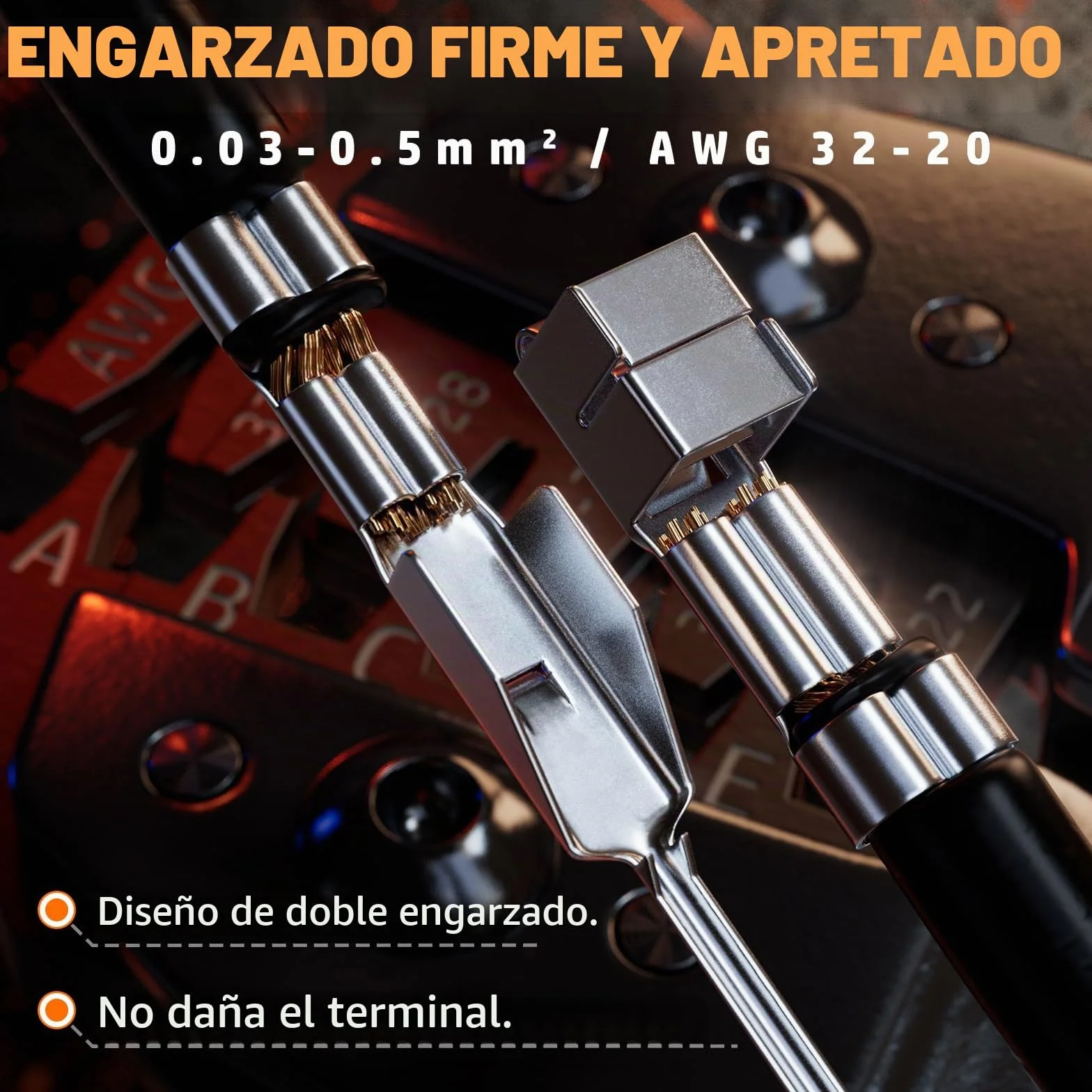 PEBA Juego de Crimpadora con 21 Estilos Dupont 2,54 mm/JST-XH 2,5 mm Conector Set, 0,03-0,5 mm² (AWG 32-20) para Dupont, JST-XH/SM/SYP/PH/VH 3,96 mm, Molex, AMP EI Serie