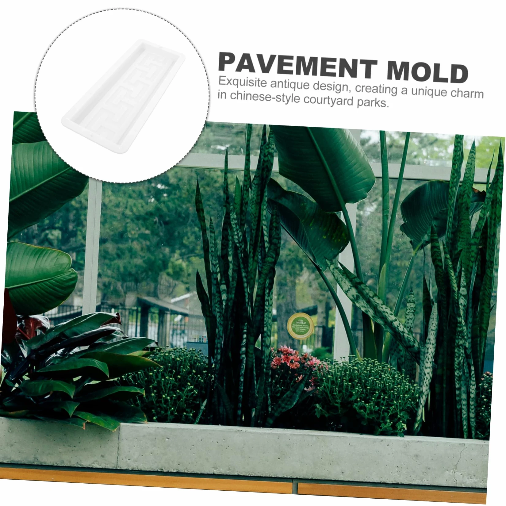 BESPORTBLE Molde de Plástico para Hacer Ladrillos de Cemento 45x15x3 Cm para Jardín y Patio Exterior, Molde Reutilizable para Adoquines Estilo Antiguo, Plantilla para Pavimento de Hormigón