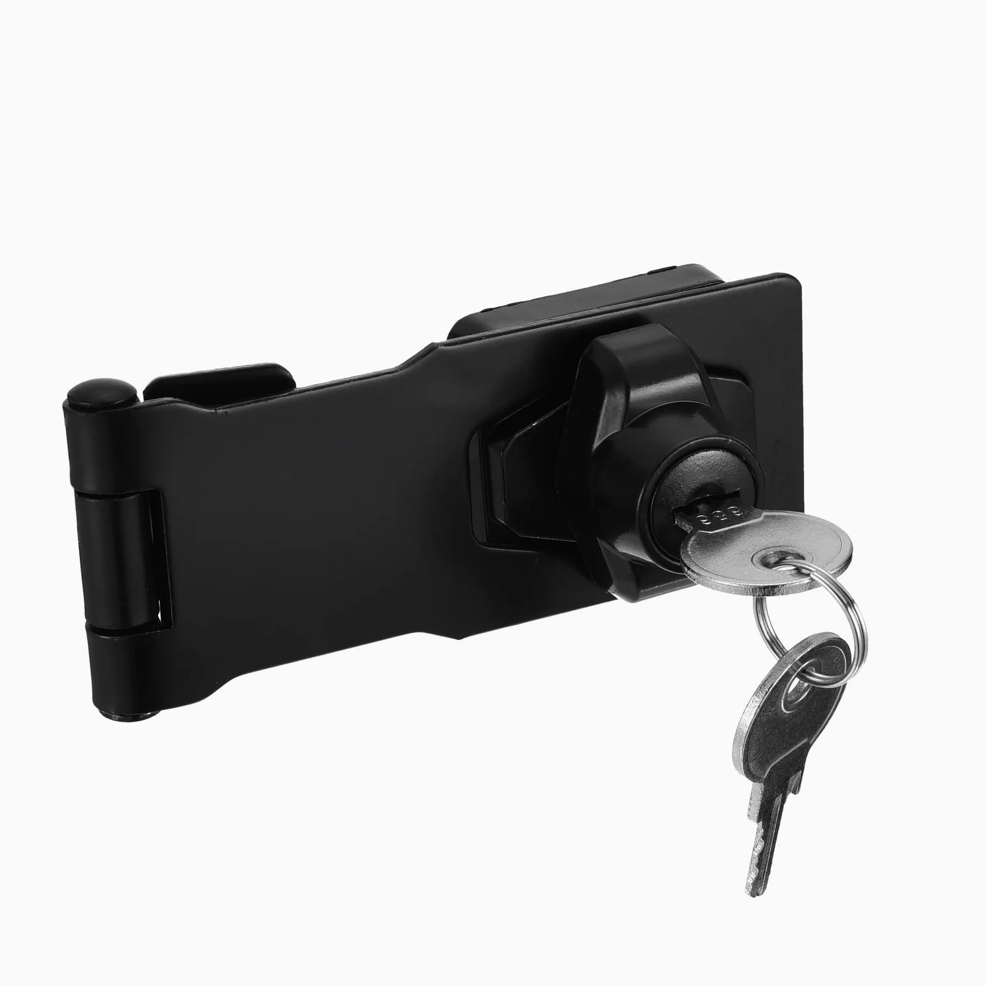 Lpraer 2 trampas de seguridad, cerradura de 4 pulgadas, cierre de seguridad, cerradura de puerta, cierre de hebilla, cerradura de armario, bloqueo de hasp de bloqueo para armarios (negro)