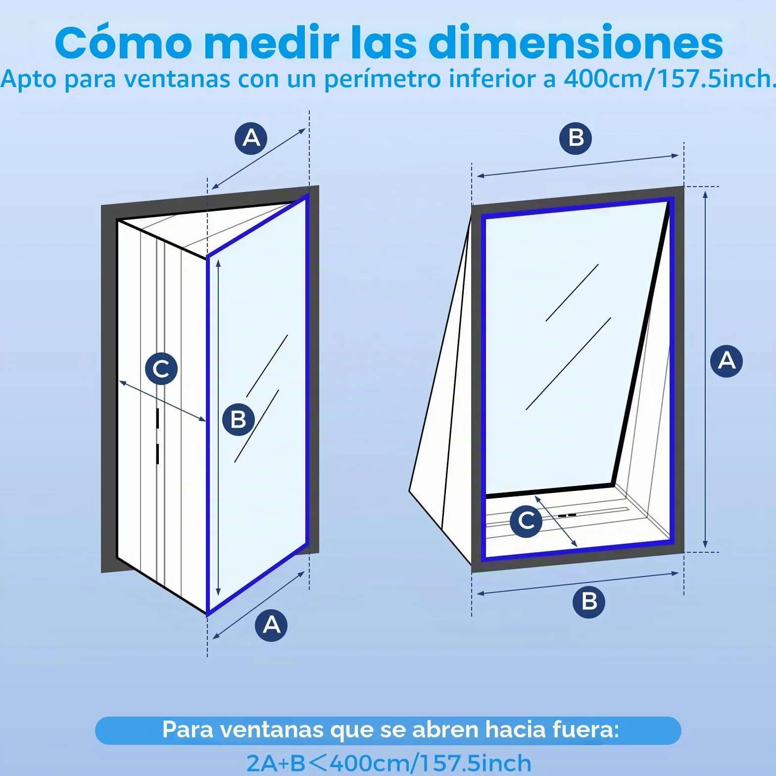 Cubierta Aislante de Tela para Ventanas 400CM para Aparatos De Aire Acondicionado Portátiles y Secadoras. Fácil Instalación con Cremallera y Cinta Adhesiva. Evita Aire Caliente