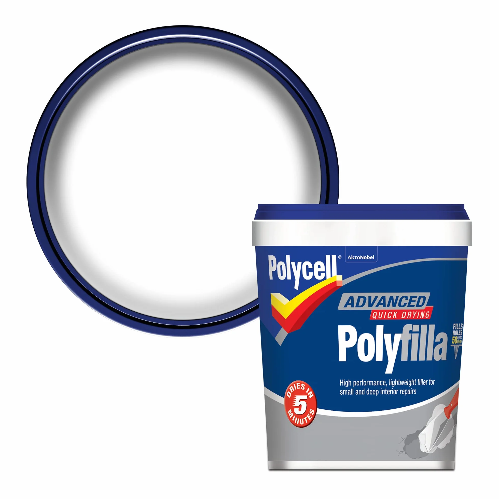 Polycell OFPF600 Lightweight Polyfilla - Bote de relleno para agujeros (600 ml)