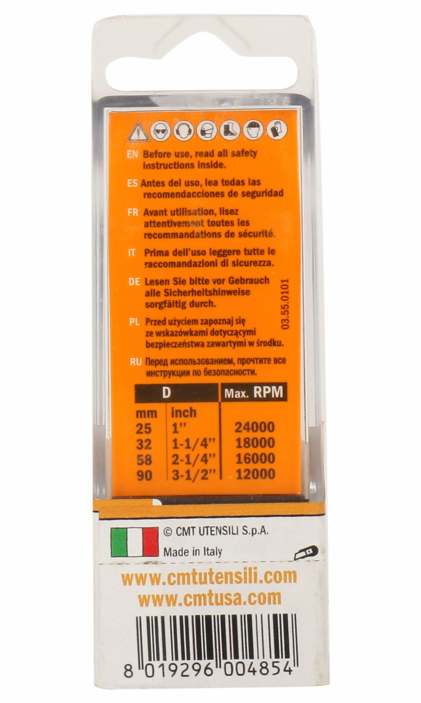CMT ORANGE TOOLS 912.080.11 Fresa de corte recto para canales