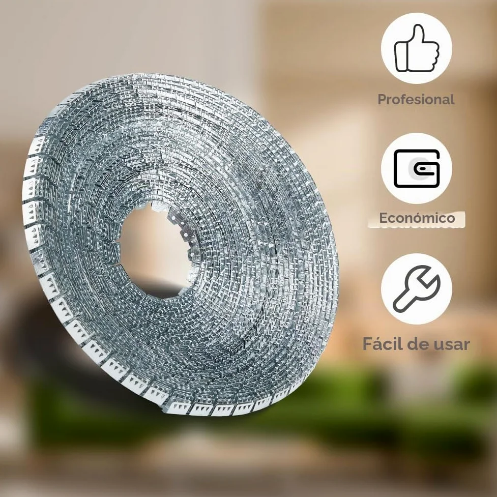 SUPERFINDINGS Tira de metal flexible con acolchado de 65 pies/20 m, curvada con mango ligero, de hierro de zinc para la reparación de muebles, sofás y sillas para bricolaje y bordes tapizados