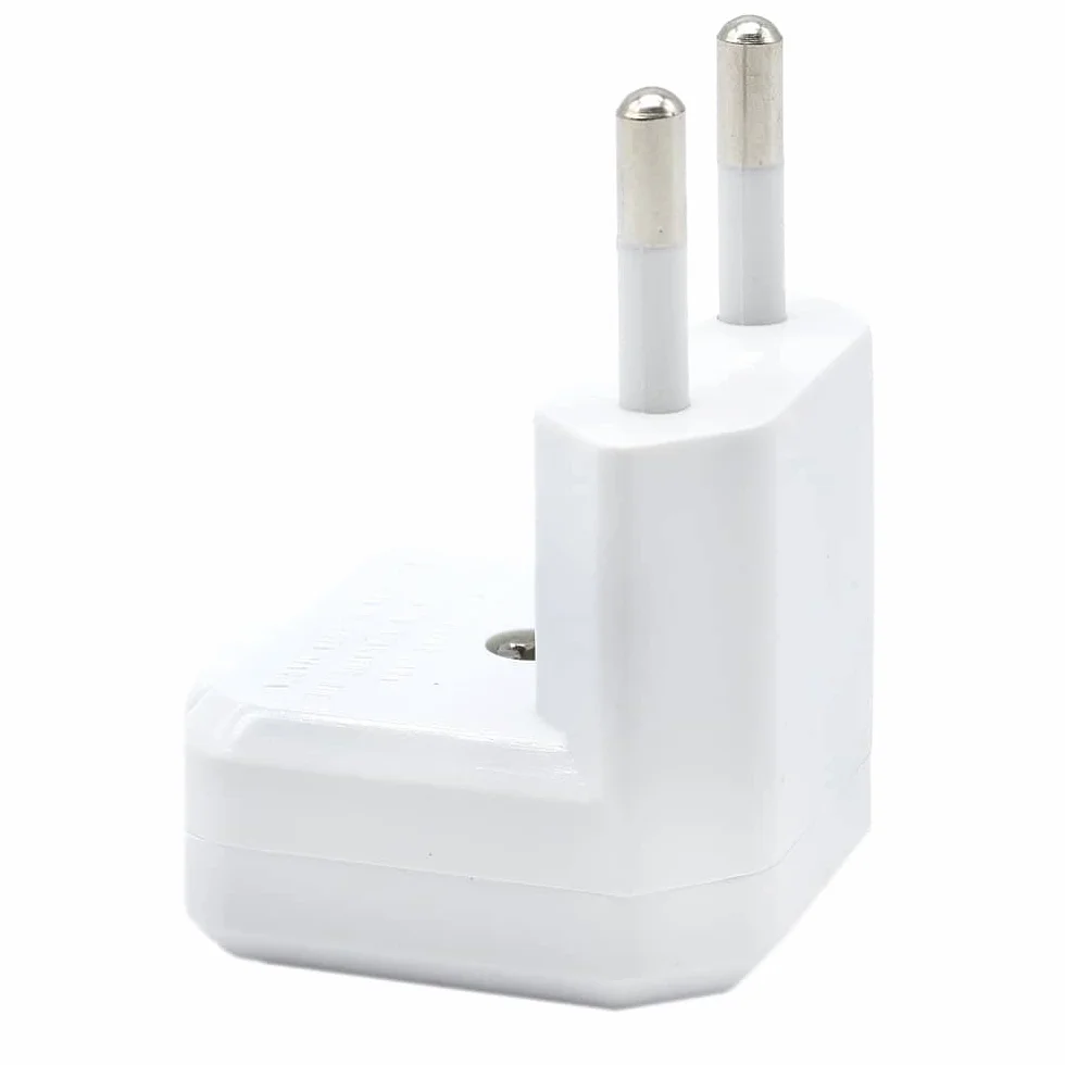 CABLEPELADO Clavija Enchufe Acodado Bipolar Angular 10A 250V IP20 3,7kW Macho Blanco