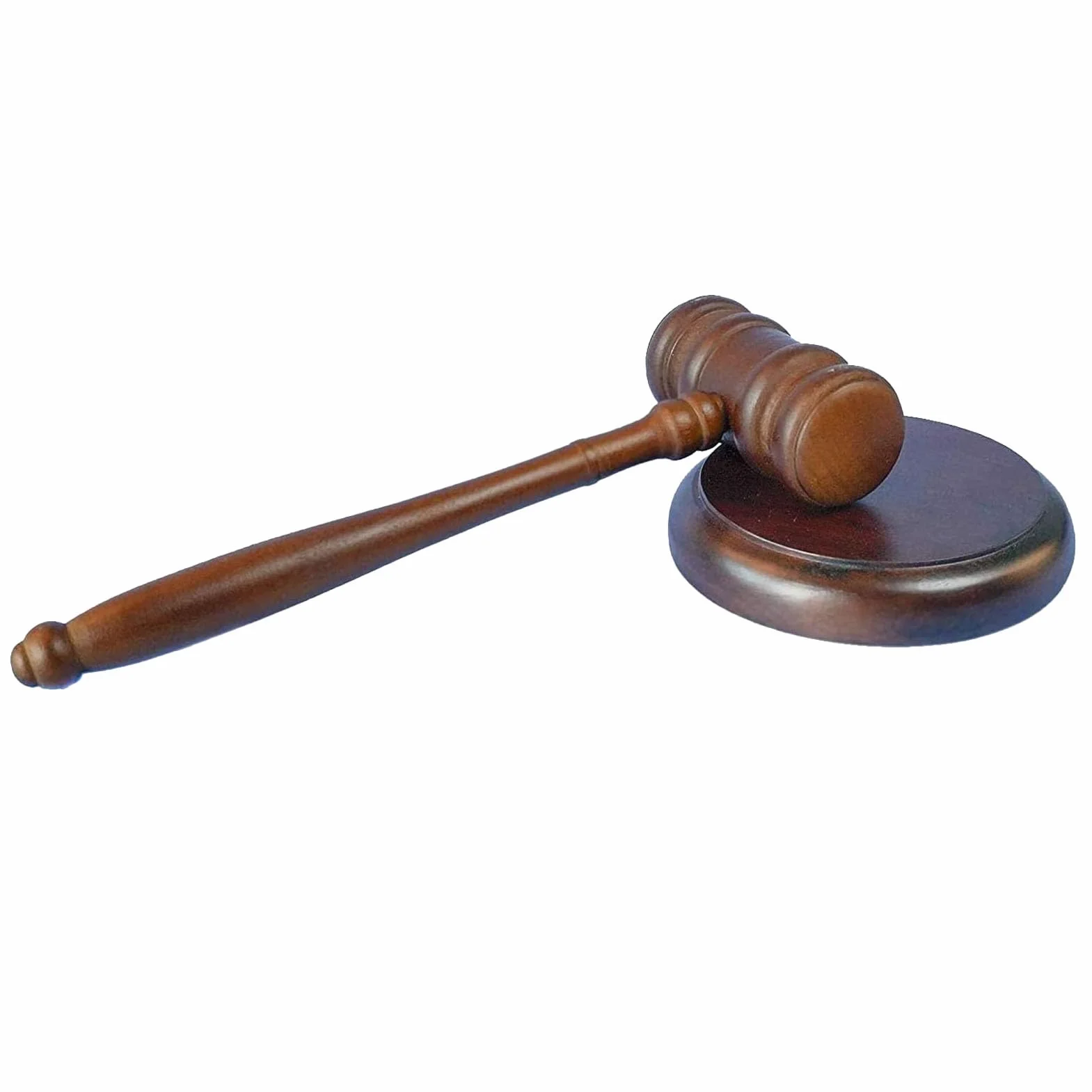 Martillo de Madera Premium con Bloque de Sonido Perfecto para Jueces, Abogados, Tribunales de Subastas, Empresa, Estudiante