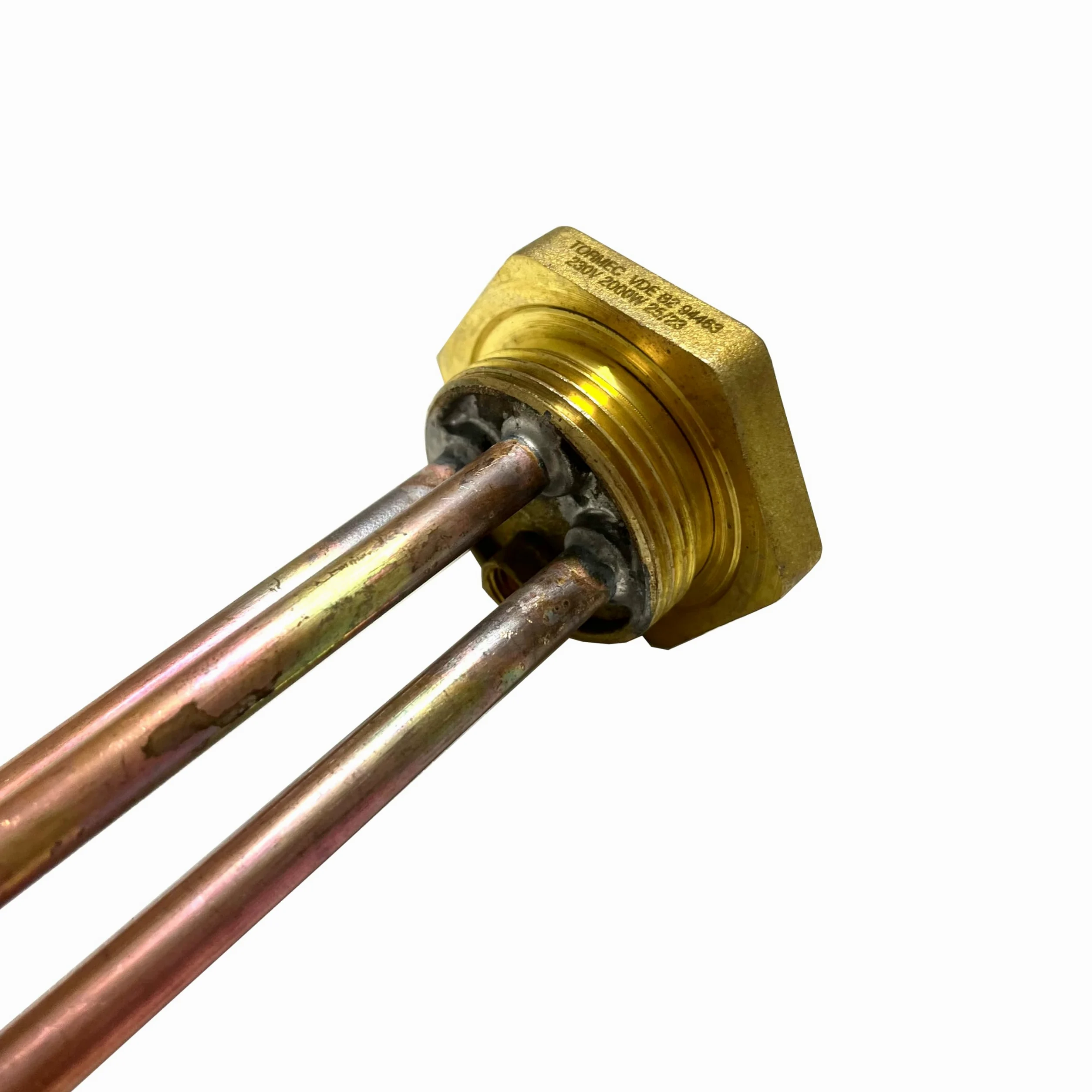 Resistencia Termo Electrico Vaina Cobre Rosca 1 1/4 2000w 220v Standard | Resistencia para calentador electrico | Para acumulador y caldera de agua eléctrica | Resistencia para termo electrico