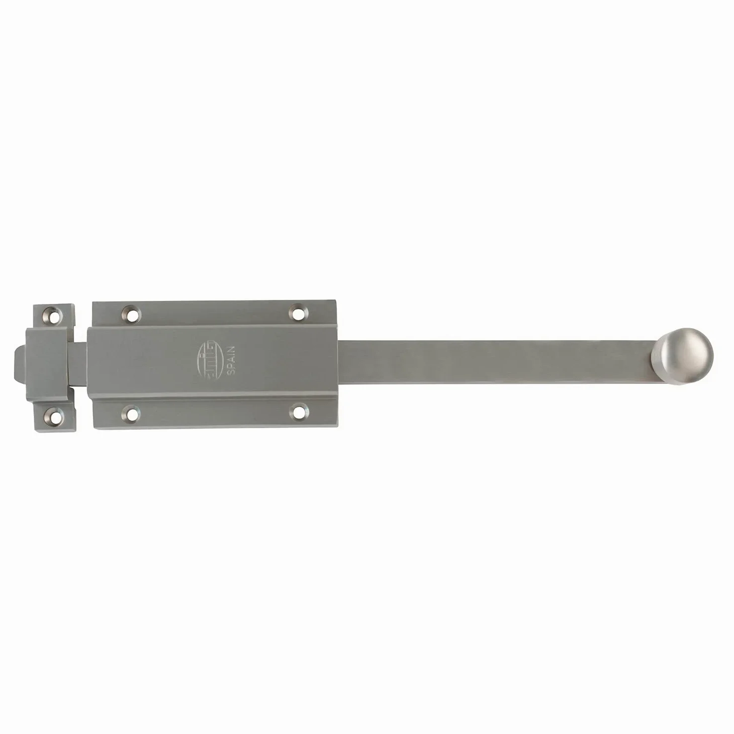 Amig - Pasador de Sobreponer para Puertas Mod.3700 - Pestillo de Seguridad Plateado para Colocar Horizontal o Vertical - De Latón Acabado en Cromado Mate - Medidas: 150 x 48 mm - Incluye Tornillos