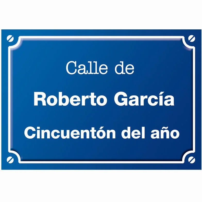 Placa de calle personalizada (Original) | PVC Comacel | 19x27 cm | Resistente, ligera y duradera | Cartel señalización interior