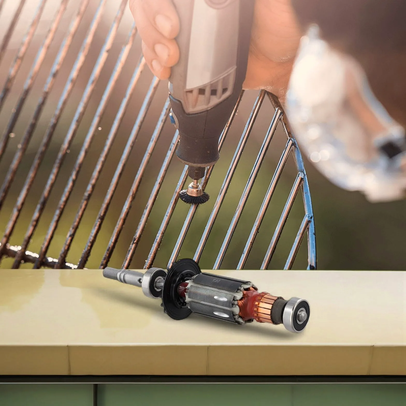 2610009848 Reemplazo de armadura para Dremel 3000, conjunto de husillo de motor para herramienta giratoria Dremel, herramienta eléctrica pieza interna componente interno