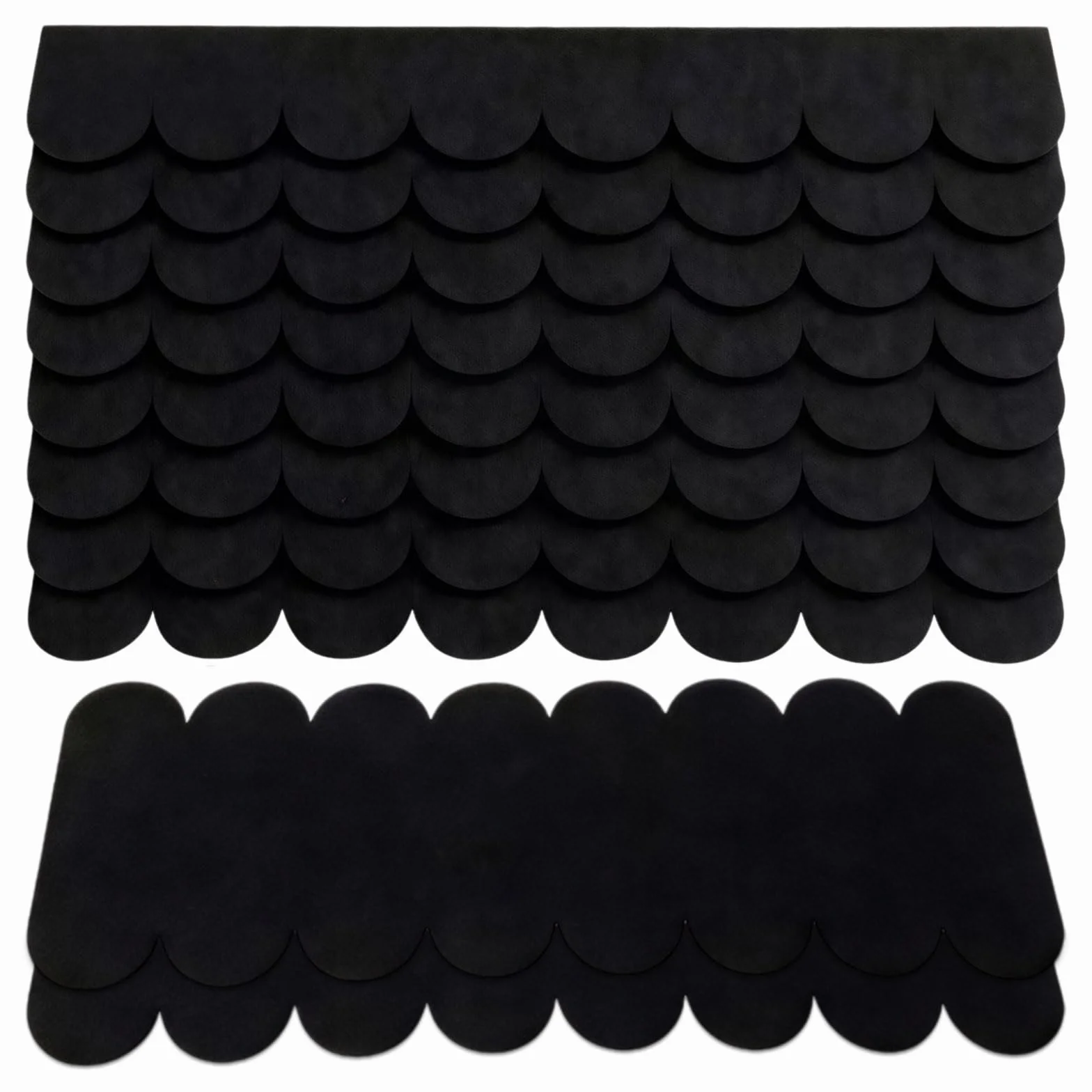 32 tejas autoadhesivas para pajareras, impermeables, para nido, conejos, casetas, techos para buzones (negro)