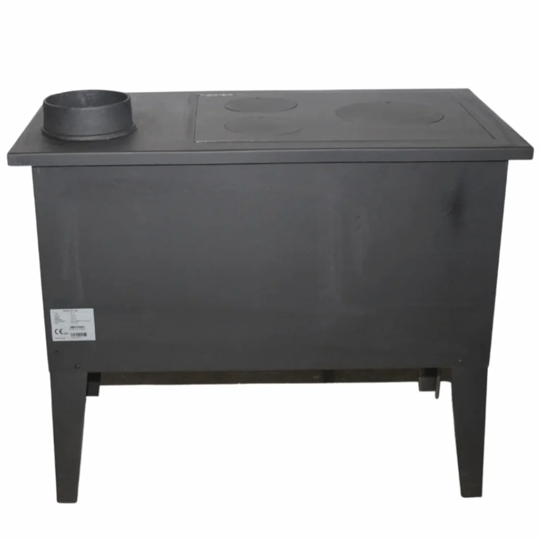 BALKAN ENERGY Cocina de leña de Metal 4014 7.9 kW Grafito Negro