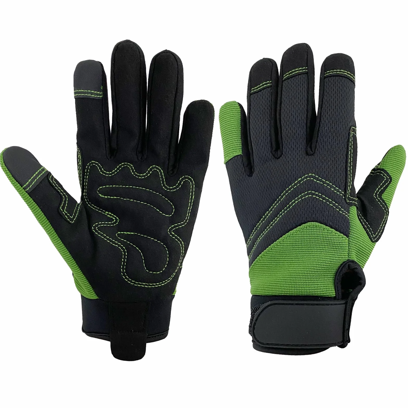 Guantes de Jardinería para Mujeres y Hombres, Guantes de Jardín con Pantalla Táctil, Guantes de Trabajo Resistentes a Espinas y Perforaciones, Regalos de Jardinería para Mujeres (verde, L)