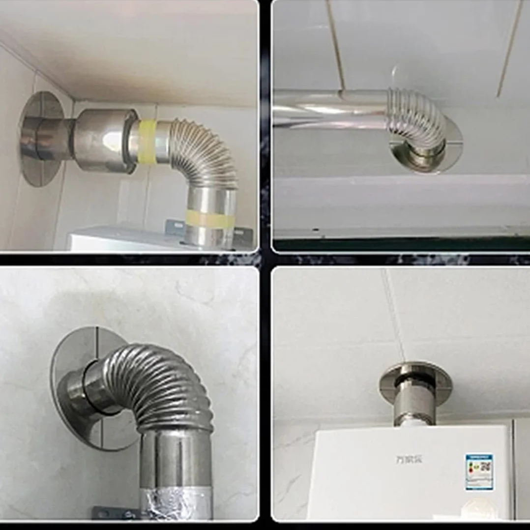 5 piezas bridas de pared divididas, placa de escudete redonda de acero inoxidable para tubería de 51mm/35mm/24mm de diámetro, plateado