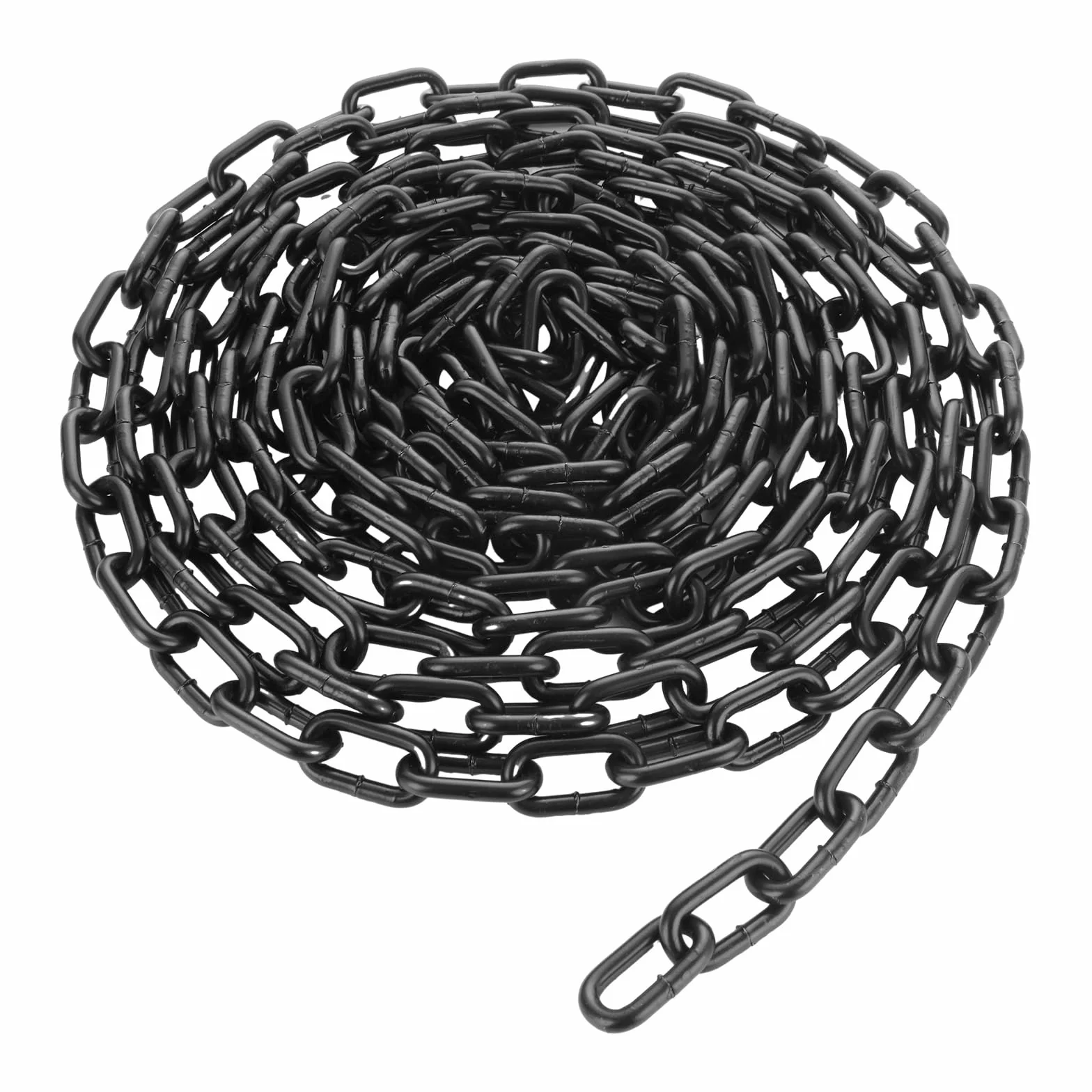 WOPPLXY 6m cadena acero 6mm, Negro, Acero al carbono, Para colgar vallas, cadenas de columpios, cadenas para sillas colgantes, puertas de garaje