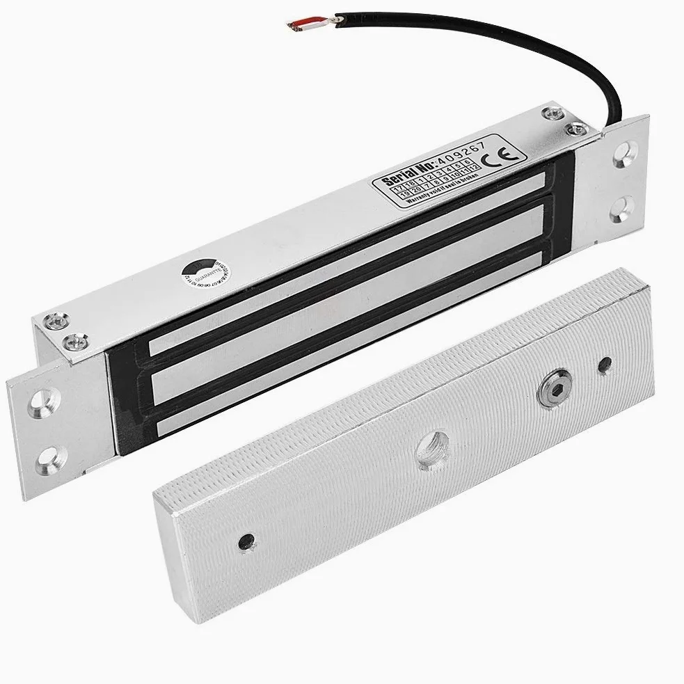 Cerradura electromagnética, MAGT eléctrico magnético Flush cerradura electromagnética Monte Embedded DC 12V 180kg Fuerza de retención for el control de acceso de una sola puerta