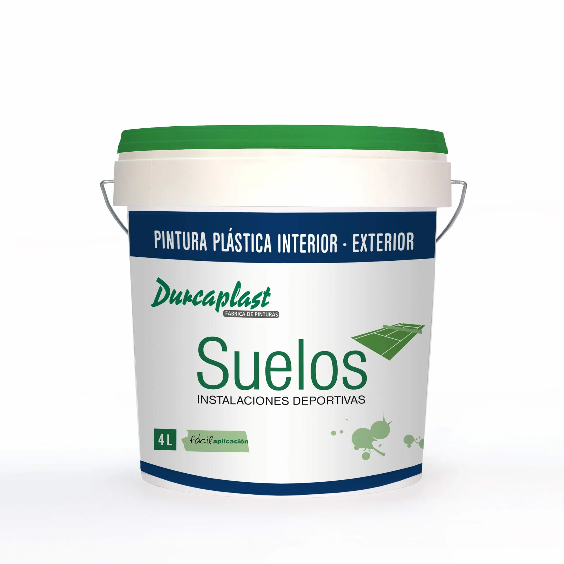 pintura de suelos para pistas deportivas, garajes y pavimentos en general de hormigón, cemento, asfalto y mortero. Color Verde similar a NOVA L-050 Mate, 4 Litros.