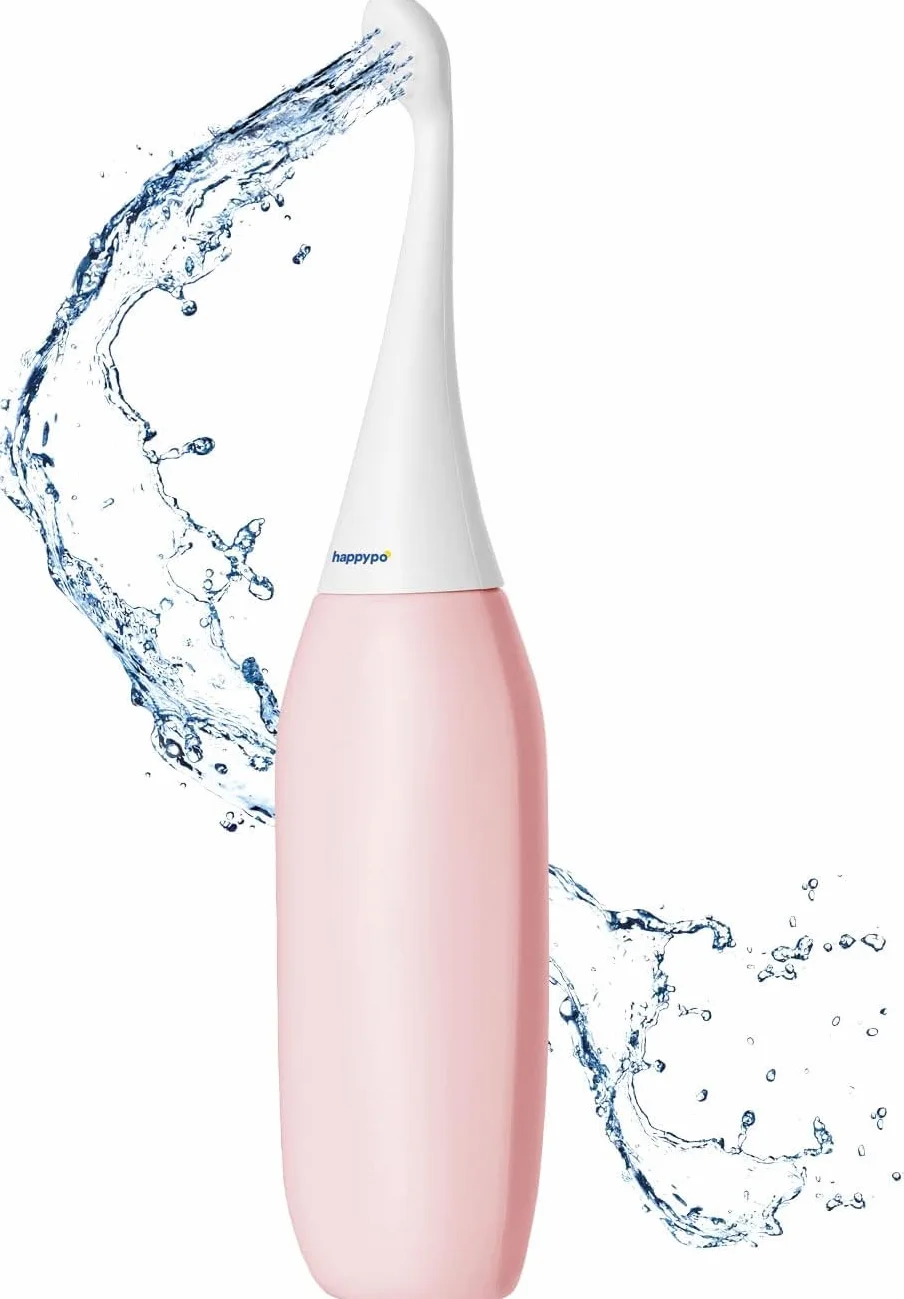El bidé portátil original HAPPYPO de color rosa I El Easy-Bidé 2.0 sustituye las toallitas húmedas y el inodoro con ducha I Bidé móvil de viaje con bolsa de viaje I Ducha íntima I Ahorra papel