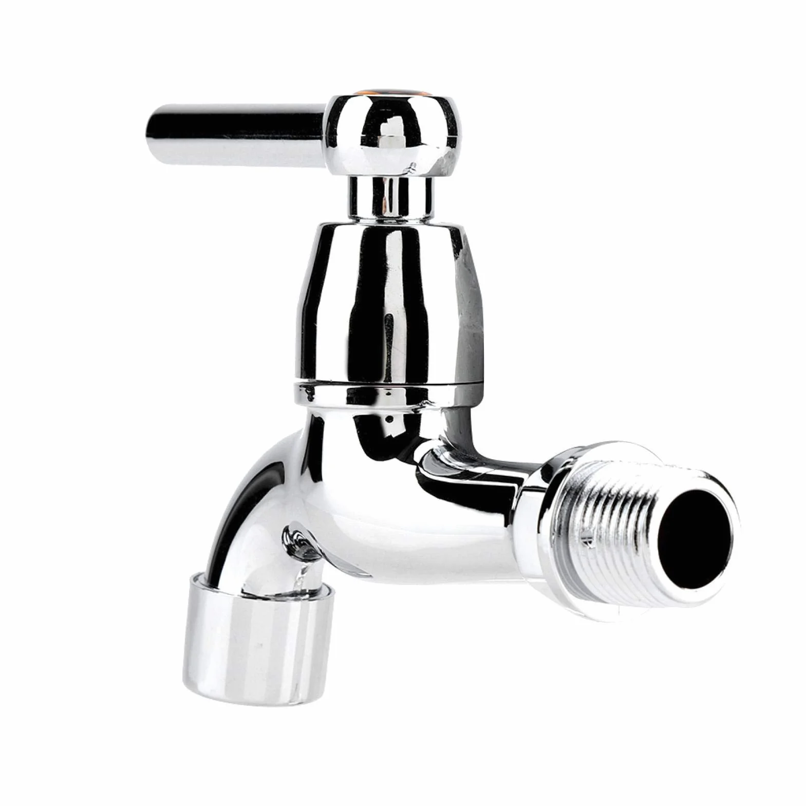 EBTOOLS Grifo de Lavabo Montado en la Pared, Grifo de Lavadora de Agua Fría, Monomando, Cromado, Plateado, Perfecto para Cocina y Baño