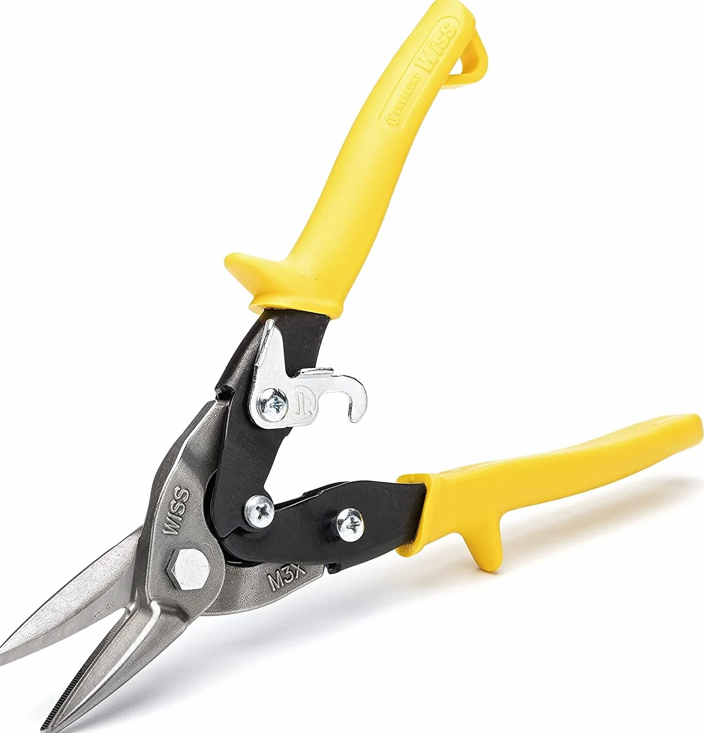 Wiss M3R Tijeras de Hojalatero Metálica de 248 mm con Engranaje de Palanca, Corte Izquierdo, Derecho y Recto - Amarillo