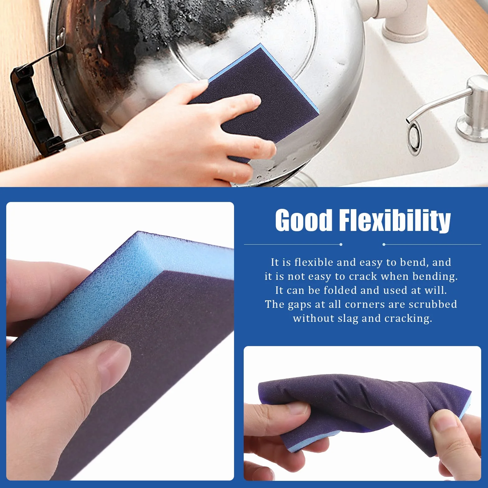 Glarks El kit de 21 esponjas de lijado de grano 220 incluye 20 bloques de lijado reutilizables y lavables de 120 x 100 x 12 mm con 1 cepillo de pintura para madera, metal, pintura y paneles de yeso