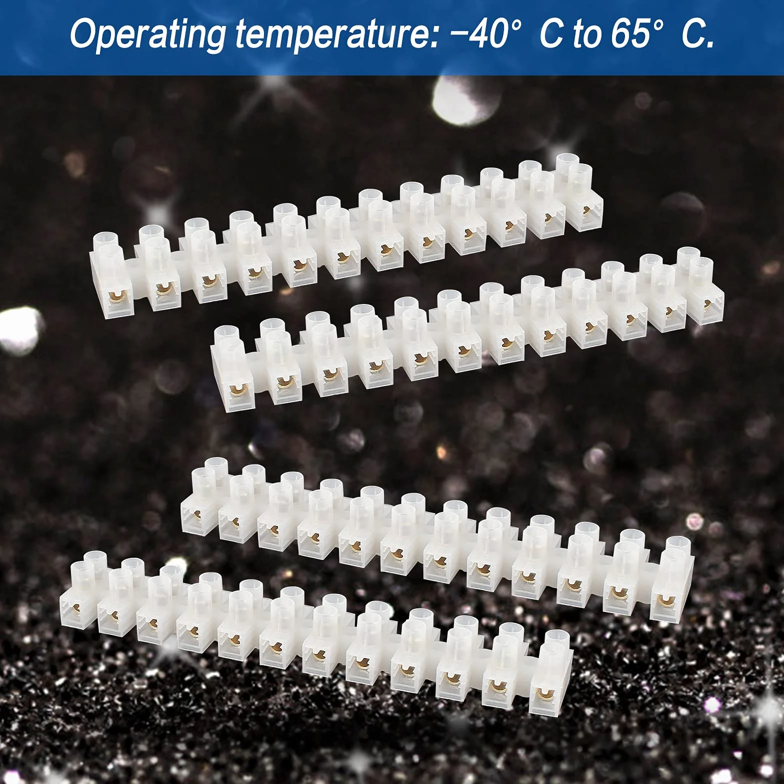 20Pcs Bloques de Terminales Eléctricos Regleta Electrica, Bornas de Conexion Electrica Bloques de Terminales de Tornillo Eléctrico Bloque de Tiras de 12 Posiciones, 10A