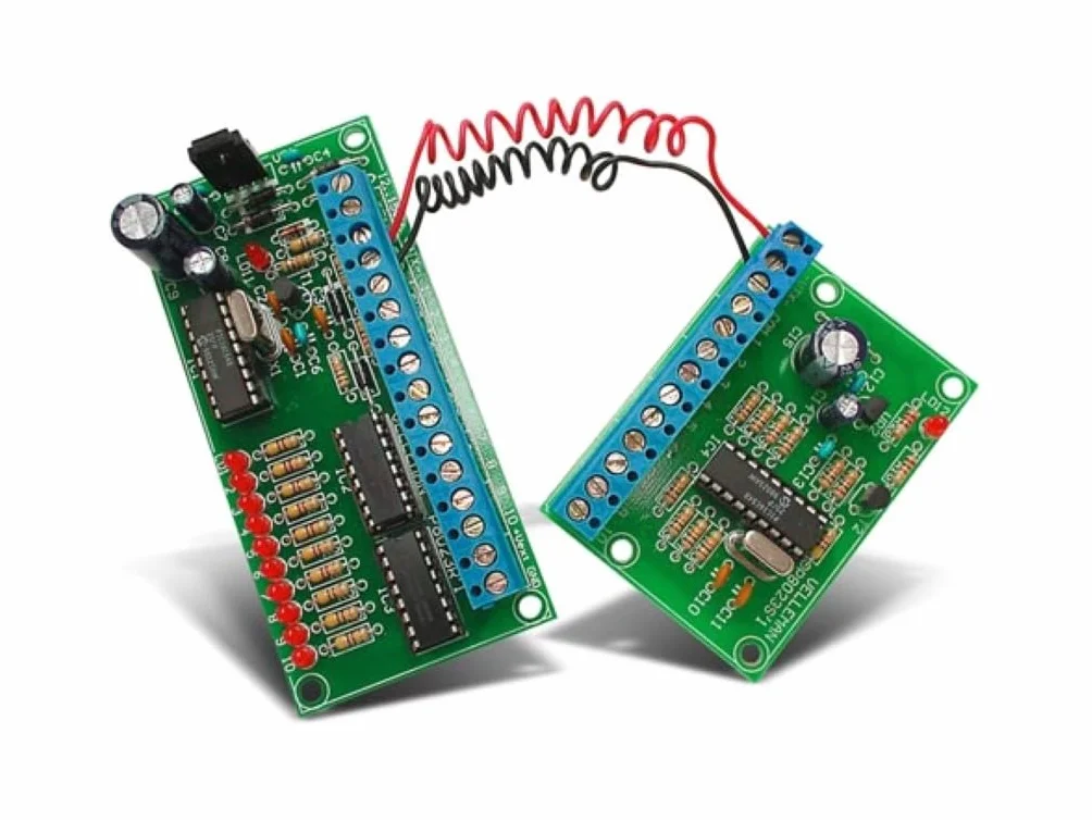 Whadda Kit de soldadura, bricolaje, control remoto de 2 alos, 10 canales, controlado por microprocesador