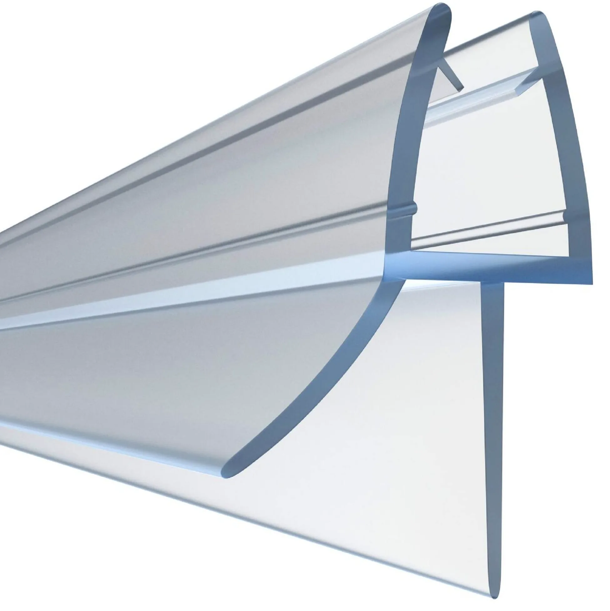 HNNHOME® Tira de sellado de goma de plástico para mampara de ducha de 8 a 10 mm, para puerta de cristal recta de hasta 20 mm de espacio