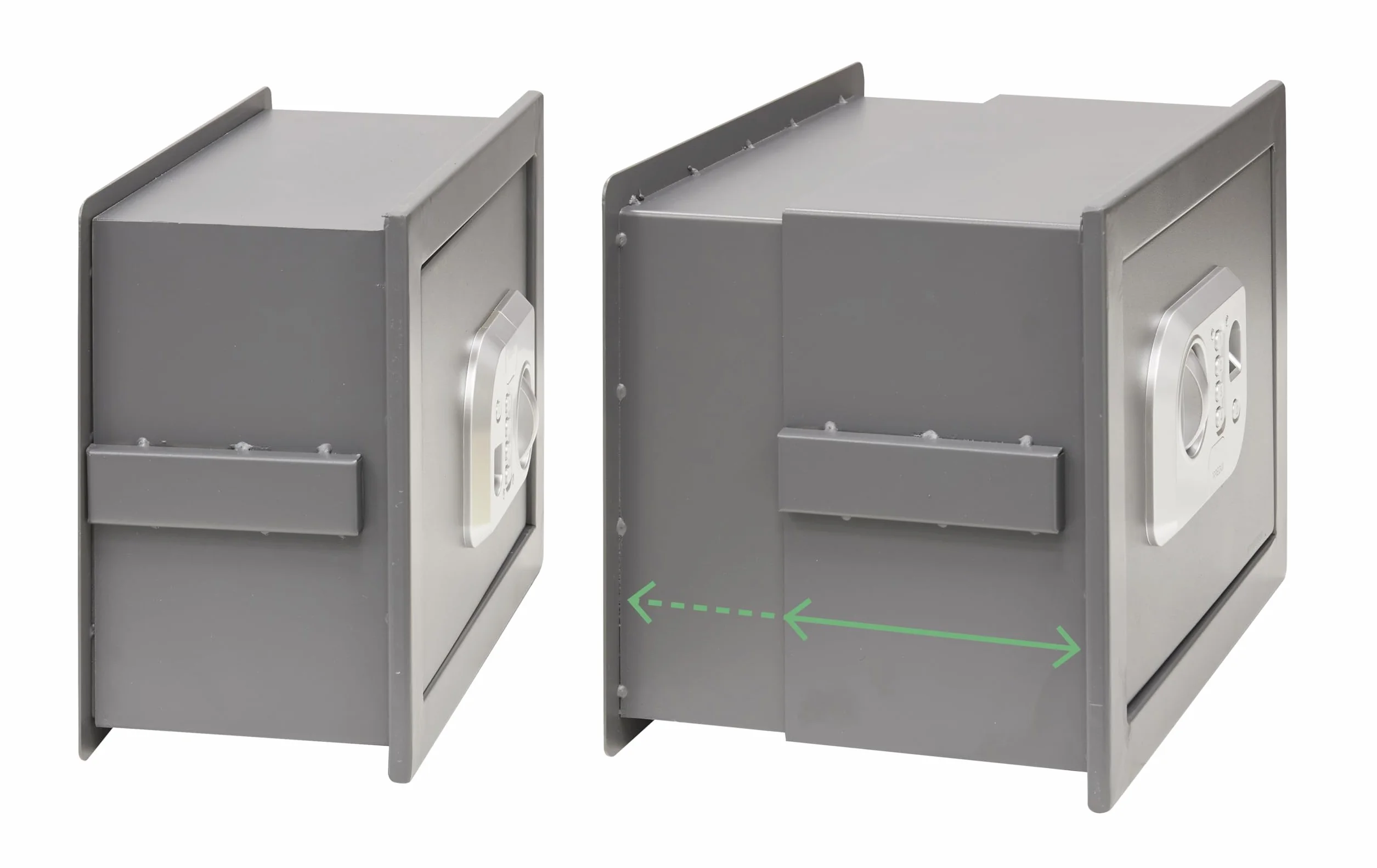ARREGUI Print 141520 Caja fuerte de empotrar a pared con apertura huella dactilar o código, seguridad biométrica, Fundo extensible 26x35x15/25 cm